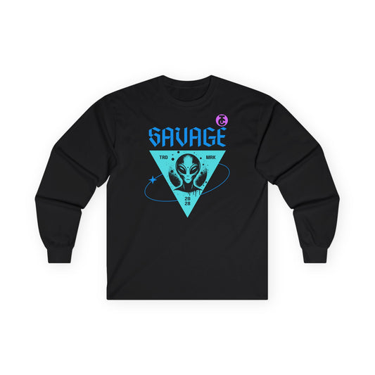 Savage Alien Long Sleeve Tee -Ultra Cotton Shirt for Casual Style - THE CATCH