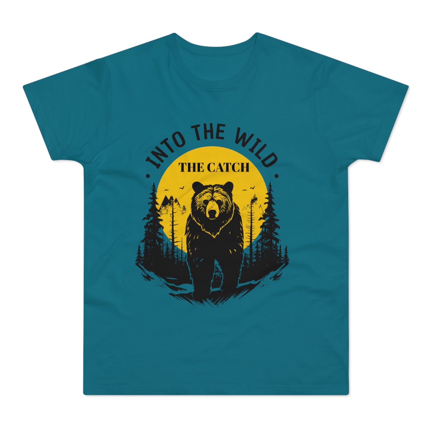 Men's Outdoor Adventure T-Shirt | Into the Wild Bear Design - THE CATCH