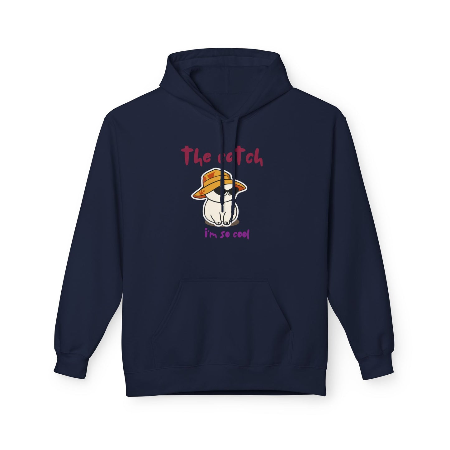 Cool Cat  Fleece Hoodie - The Catch Design