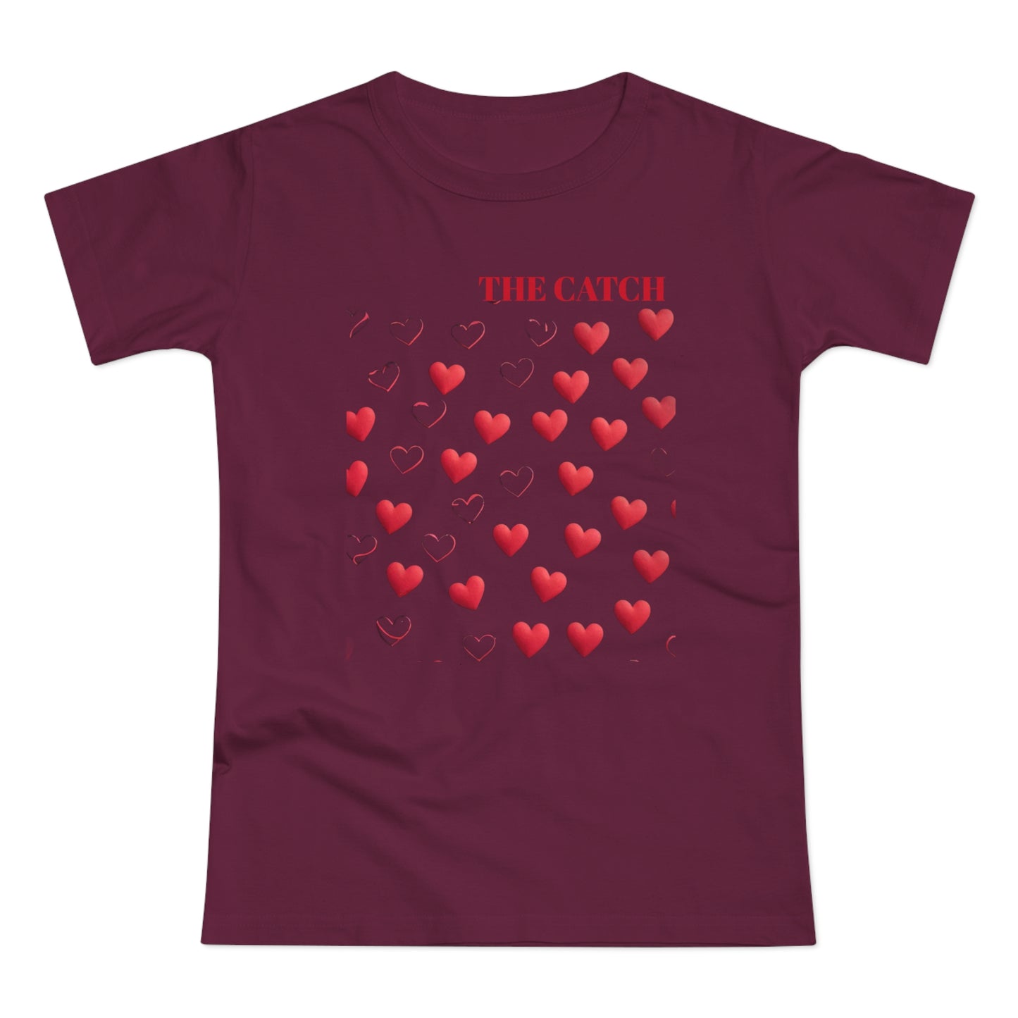 Romantic Hearts Women's T-Shirt - 'The Catch' Design - THE CATCH