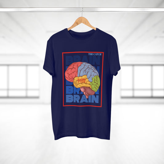 Colorful Brain Graphic T-Shirt - Unique Menswear for Science Lovers