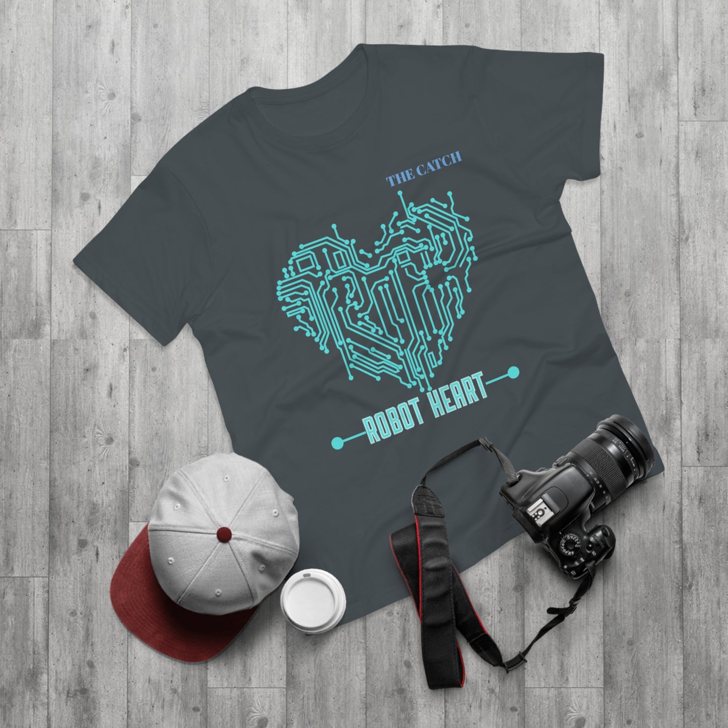 Robot Heart Graphic Tee for Tech Enthusiasts