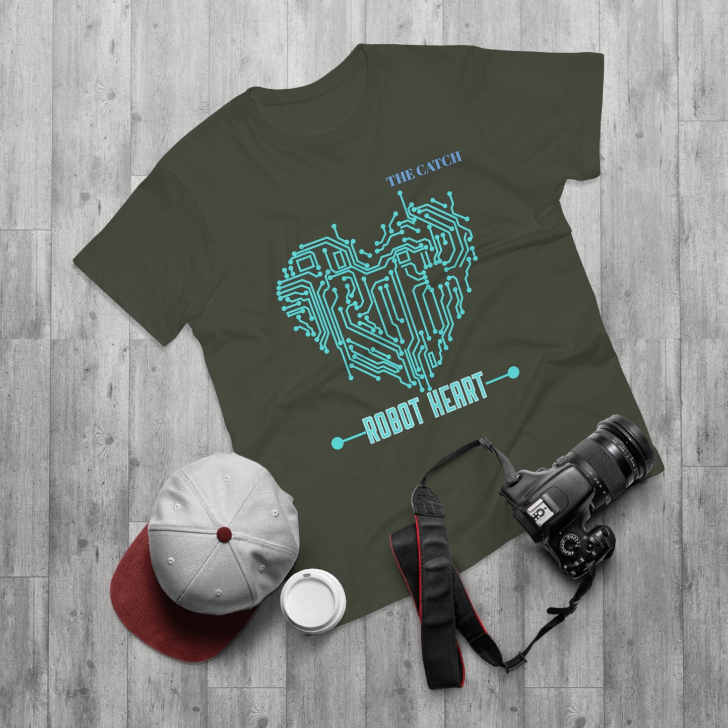 Robot Heart Graphic Tee for Tech Enthusiasts