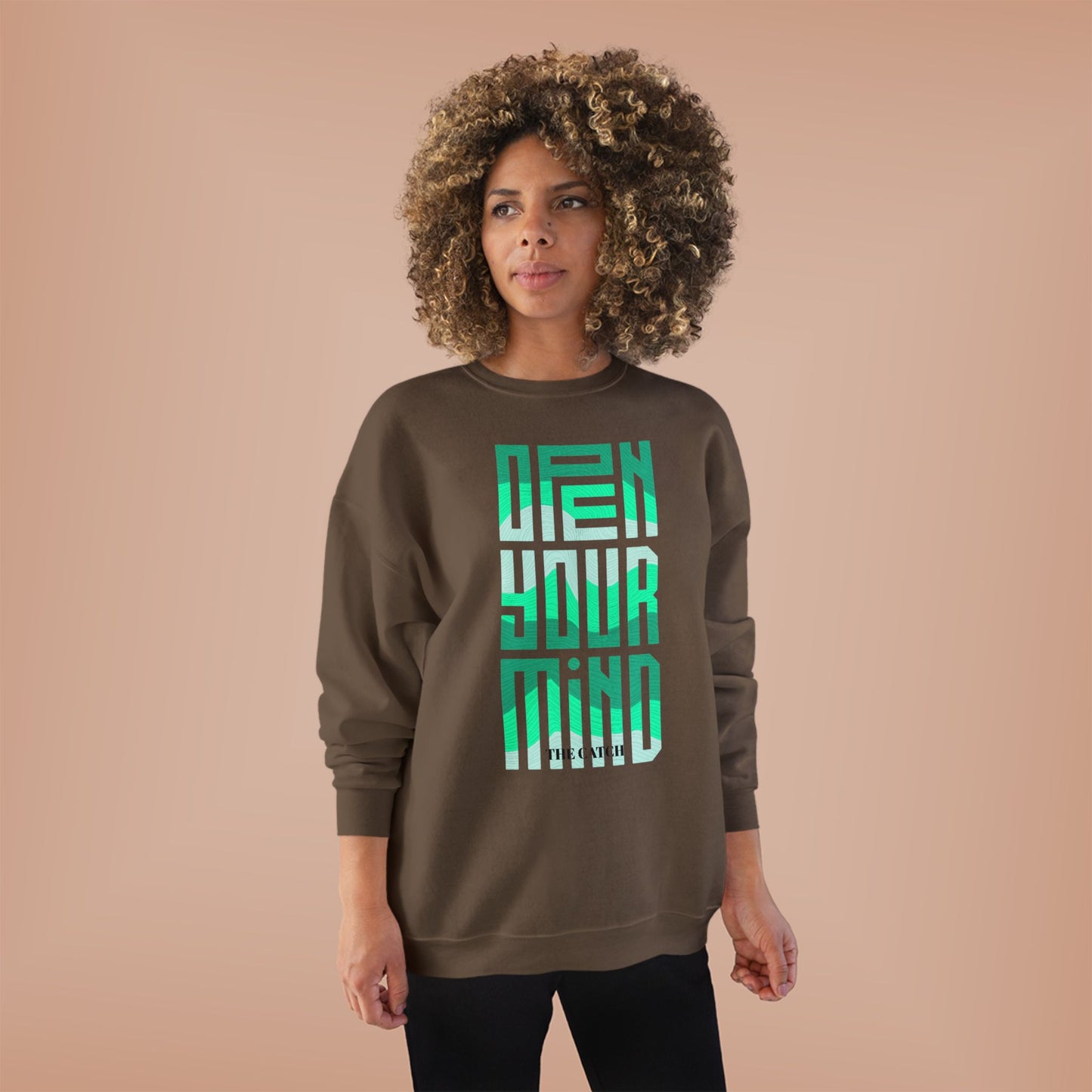 Open Your Mind  Eco-Friendly Sweatshirt | Minimalist Graphic Crewneck