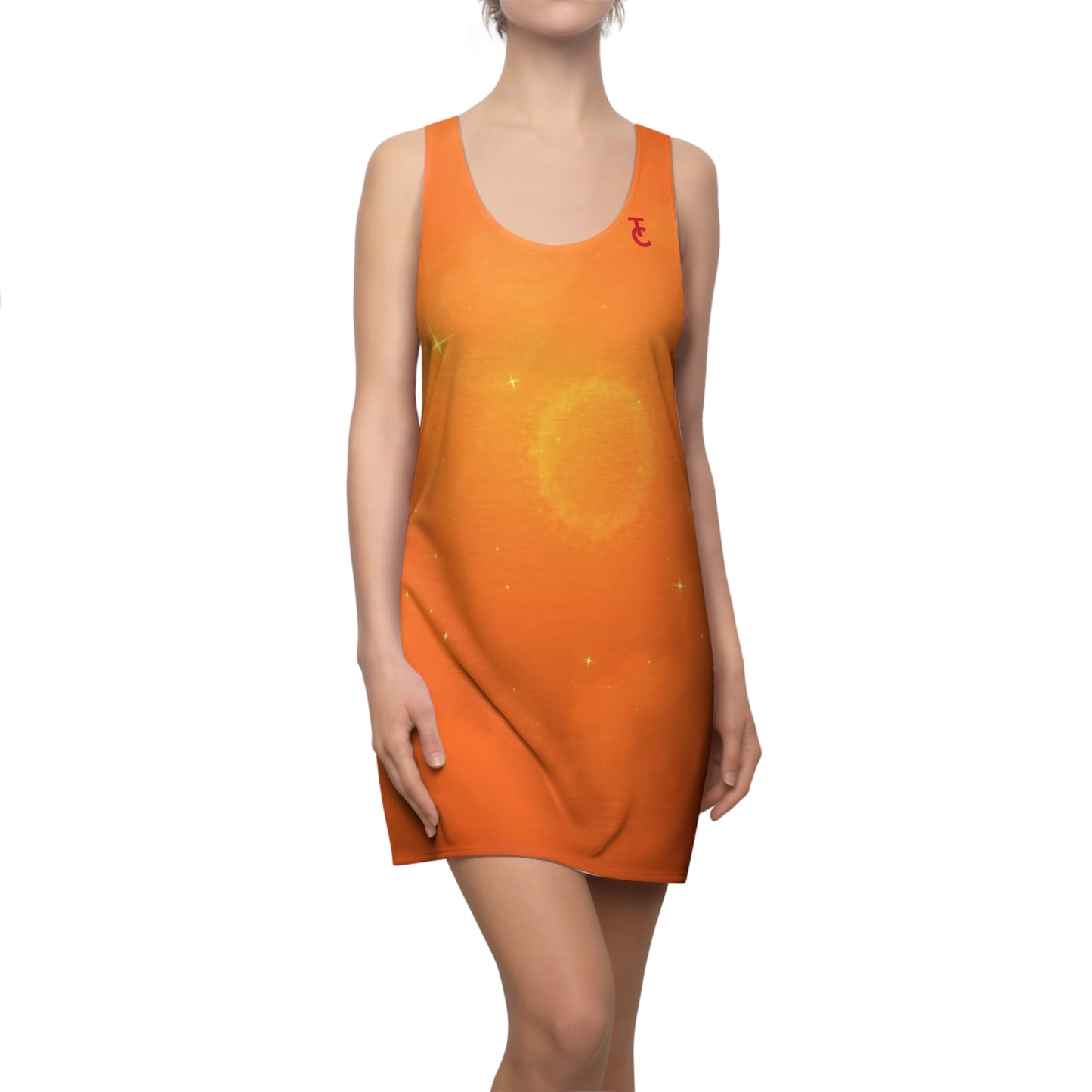 Vibrant Sunset Racerback Dress - Perfect for Summer Days, Beach Trips, Festivals, Casual Outings, Vacation Wear - THE CATCH