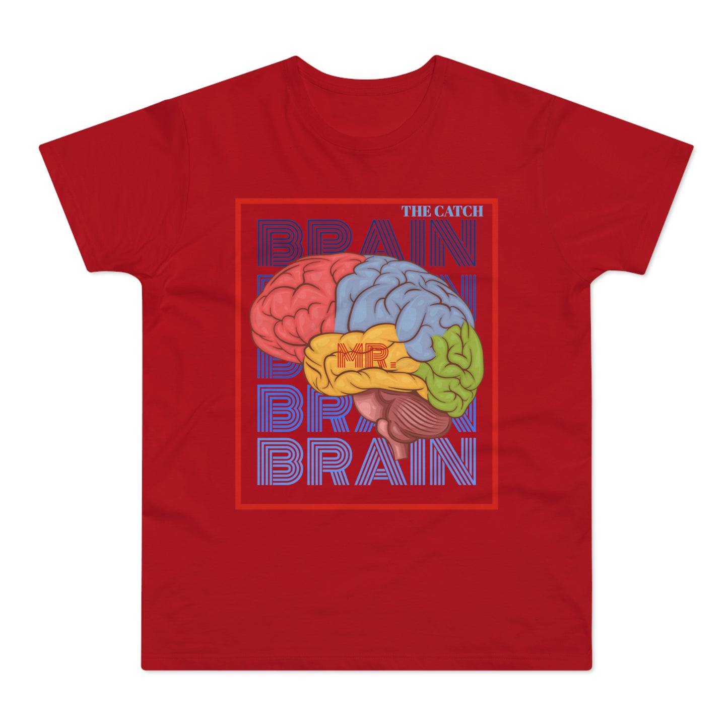 Colorful Brain Graphic T-Shirt - Unique Menswear for Science Lovers