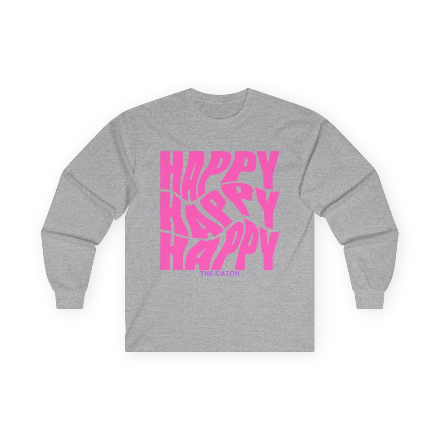 Happy Vibe Long Sleeve Tee - Positive Affirmation Shirt - THE CATCH