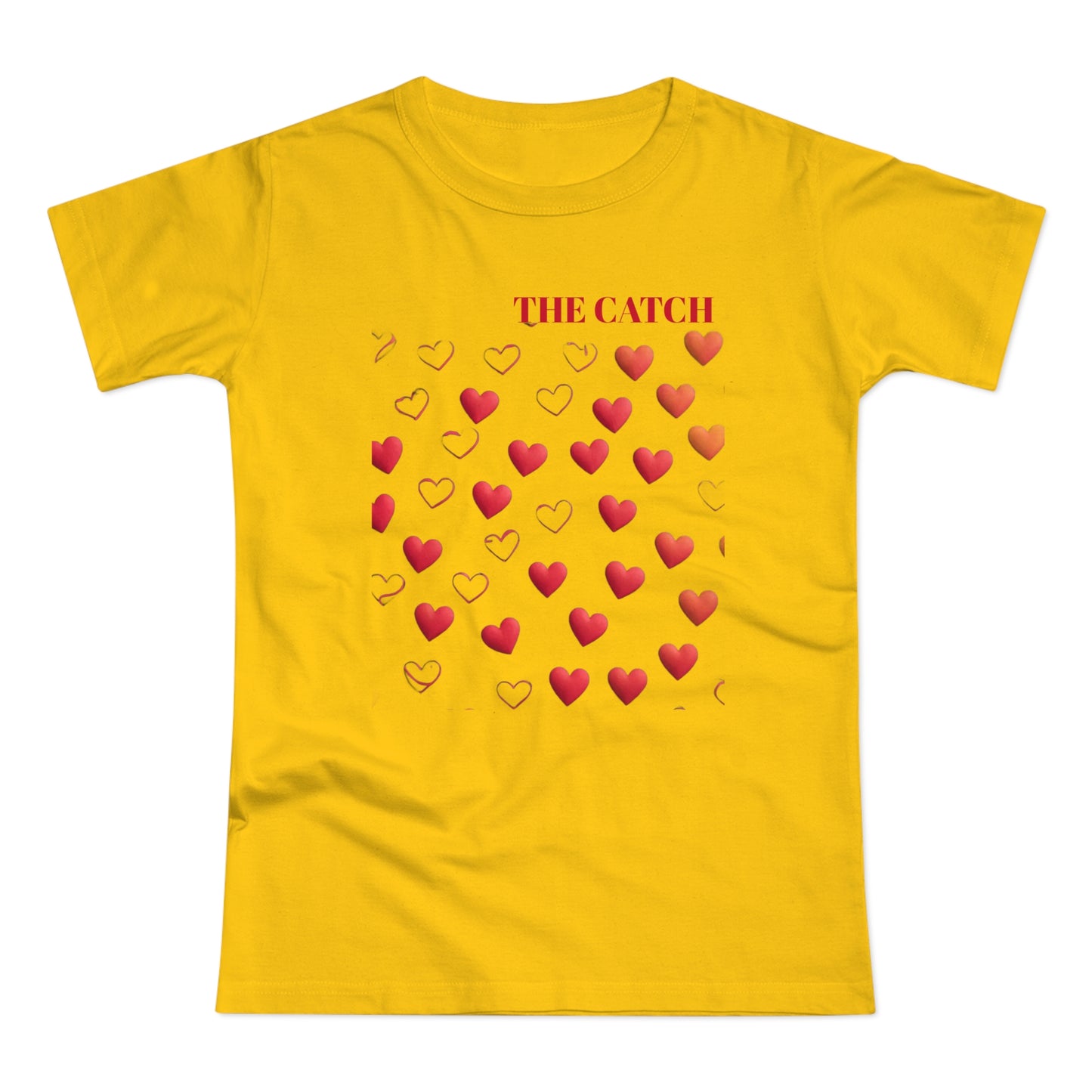 Romantic Hearts Women's T-Shirt - 'The Catch' Design - THE CATCH