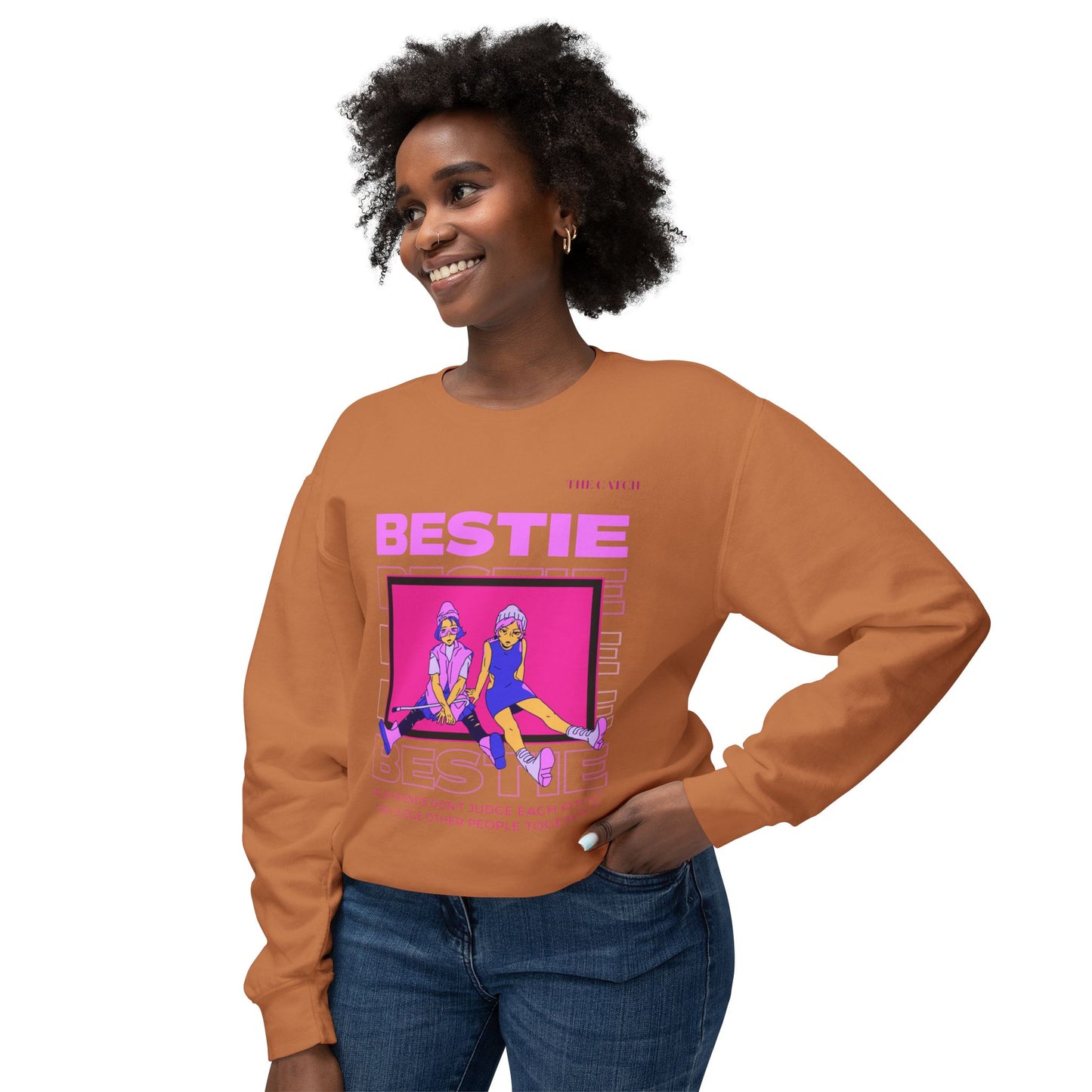 Bestie Crewneck Sweatshirt - True Friends Don't Judge Each Other