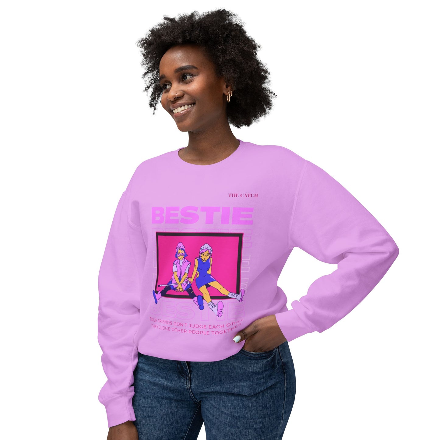 Bestie Crewneck Sweatshirt - True Friends Don't Judge Each Other