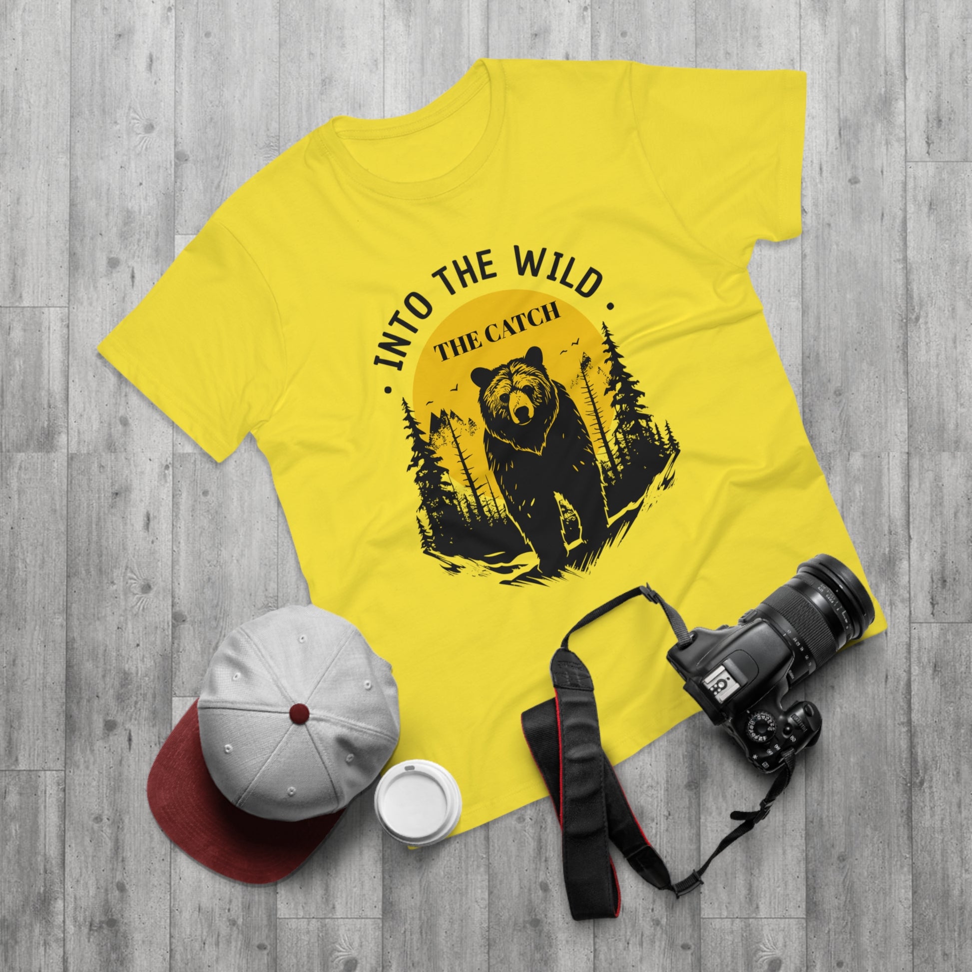 Men's Outdoor Adventure T-Shirt | Into the Wild Bear Design - THE CATCH
