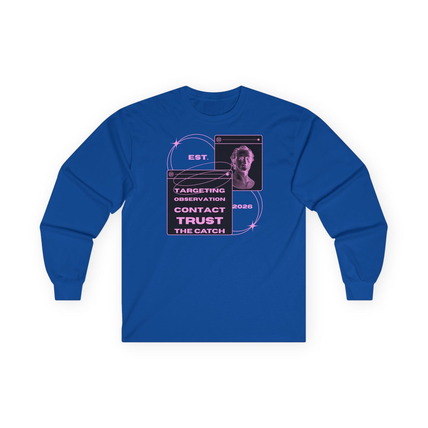 Retro Graphic Long Sleeve Tee - Trust the Catch - Ideal for Casual Outings & Events - THE CATCH