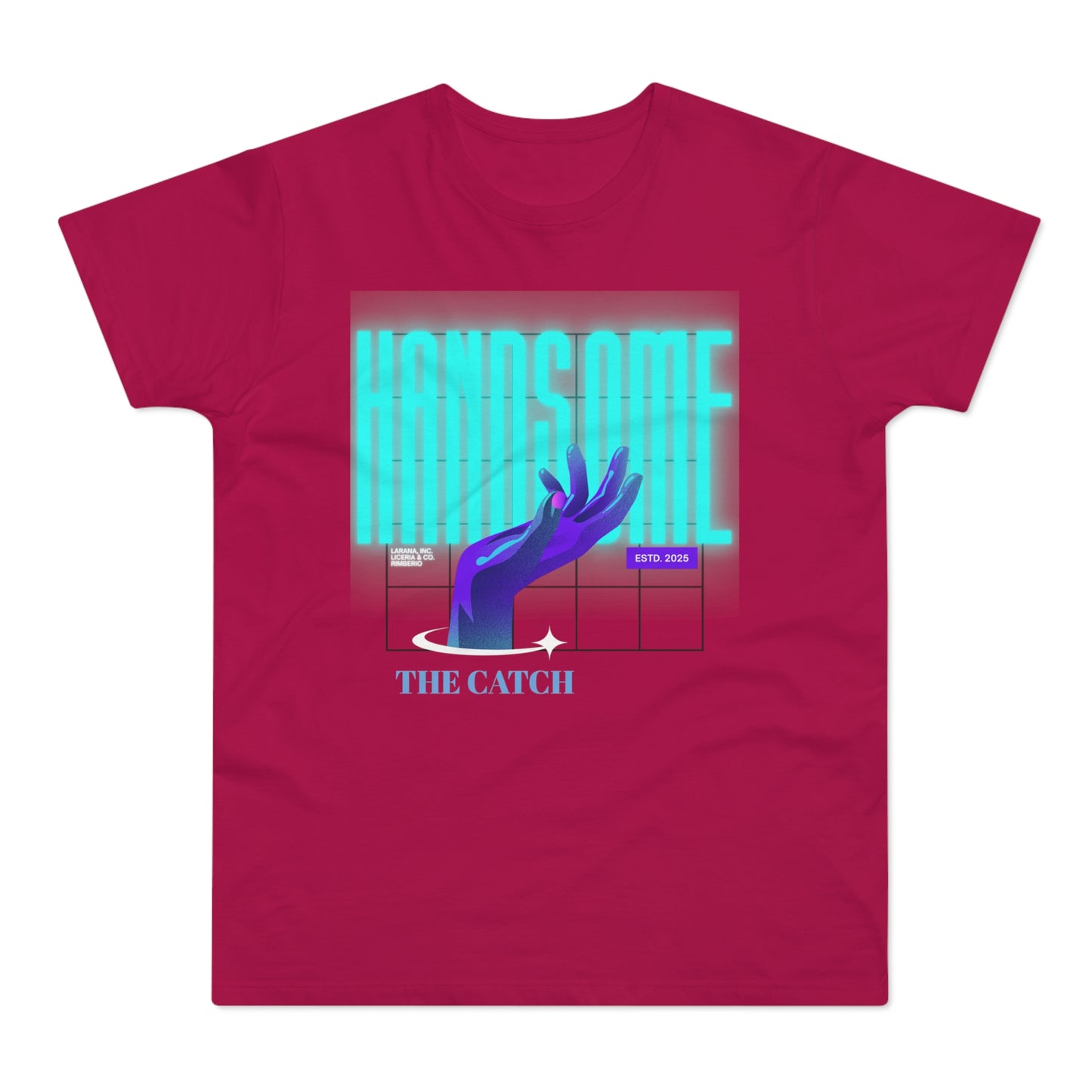Stylish Graphic Tee for Men - 'Handsome' Design - THE CATCH
