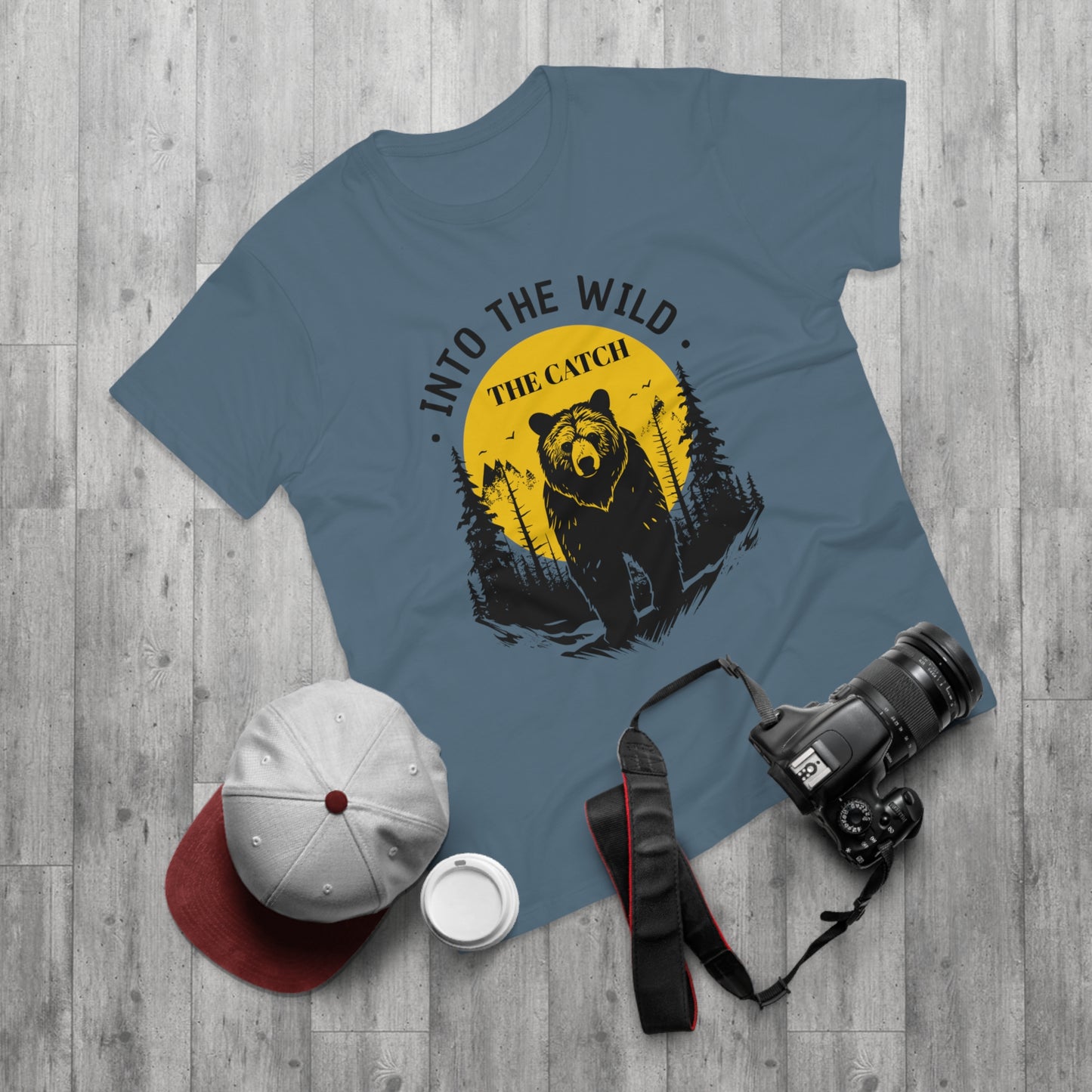 Men's Outdoor Adventure T-Shirt | Into the Wild Bear Design