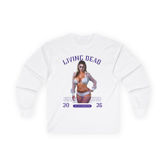 Living Dead Long Sleeve Tee - Trendy Horror Graphic Shirt - THE CATCH