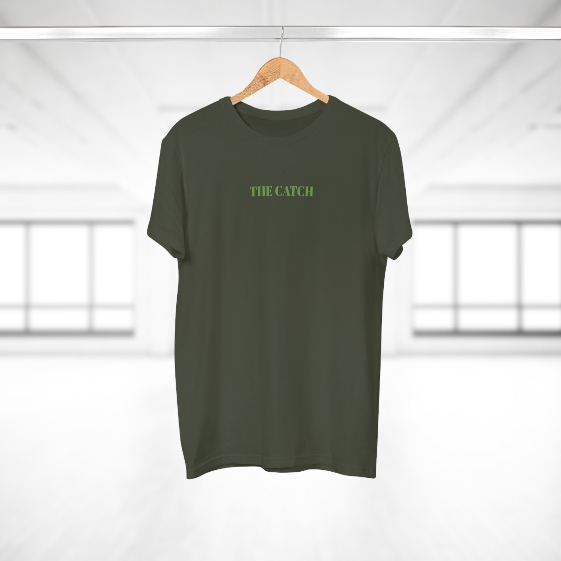Vintage Graphic Men's T-Shirt - 'THE CATCH' Green Design - THE CATCH