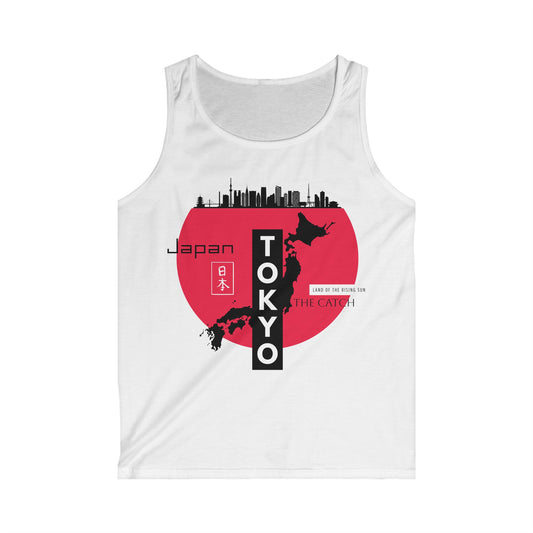 Tokyo Japan Graphic Men's Softstyle Tank Top - Perfect for Summer Travels - THE CATCH