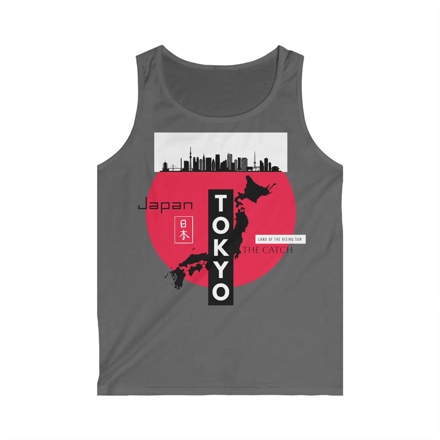 Tokyo Japan Graphic Men's Softstyle Tank Top - Perfect for Summer Travels - THE CATCH