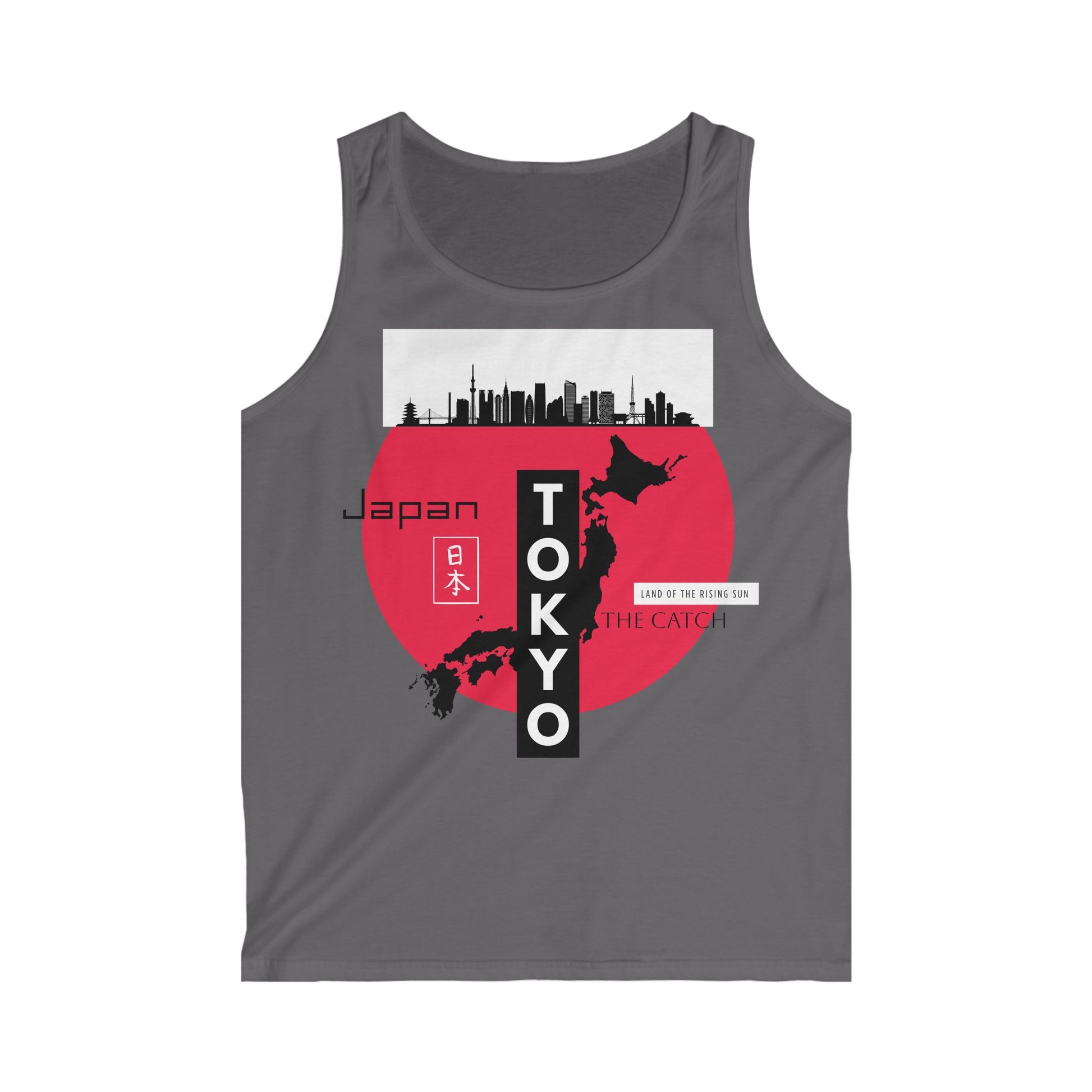 Tokyo Japan Graphic Men's Softstyle Tank Top - Perfect for Summer Travels - THE CATCH