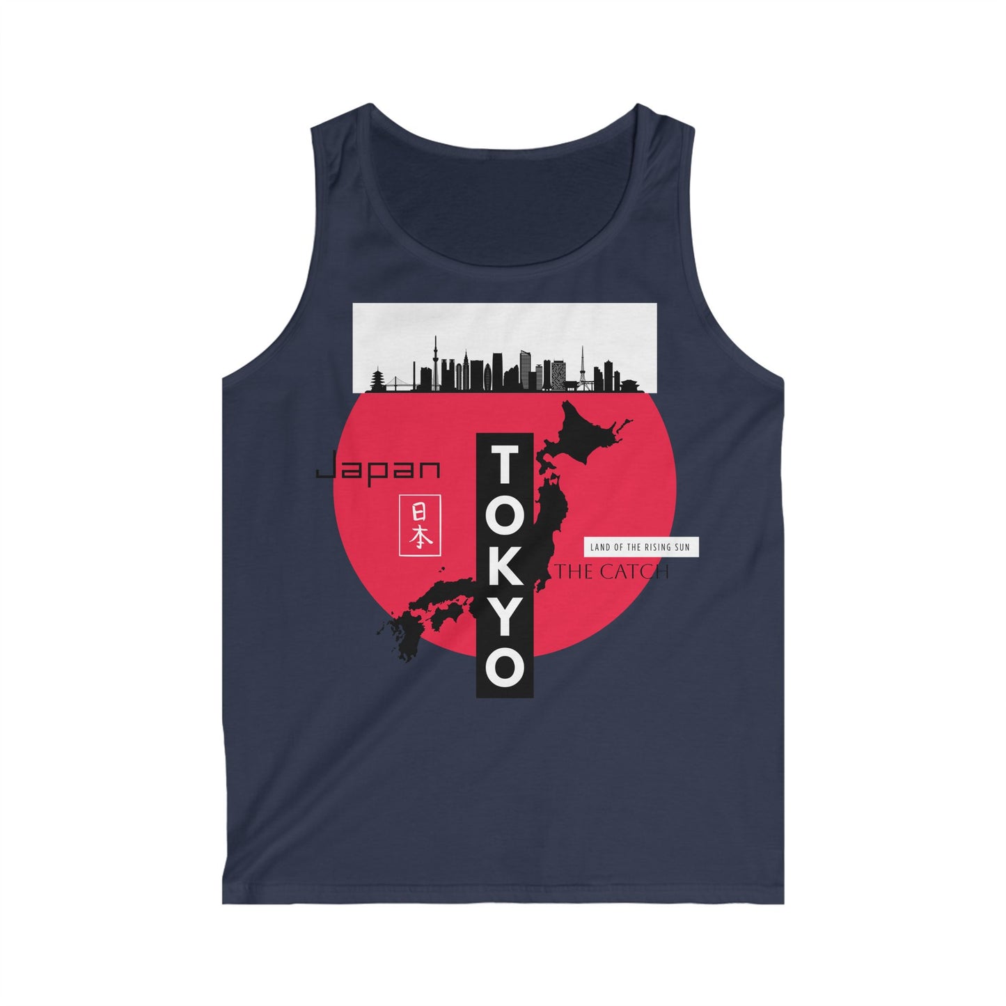 Tokyo Japan Graphic Men's Softstyle Tank Top - Perfect for Summer Travels - THE CATCH