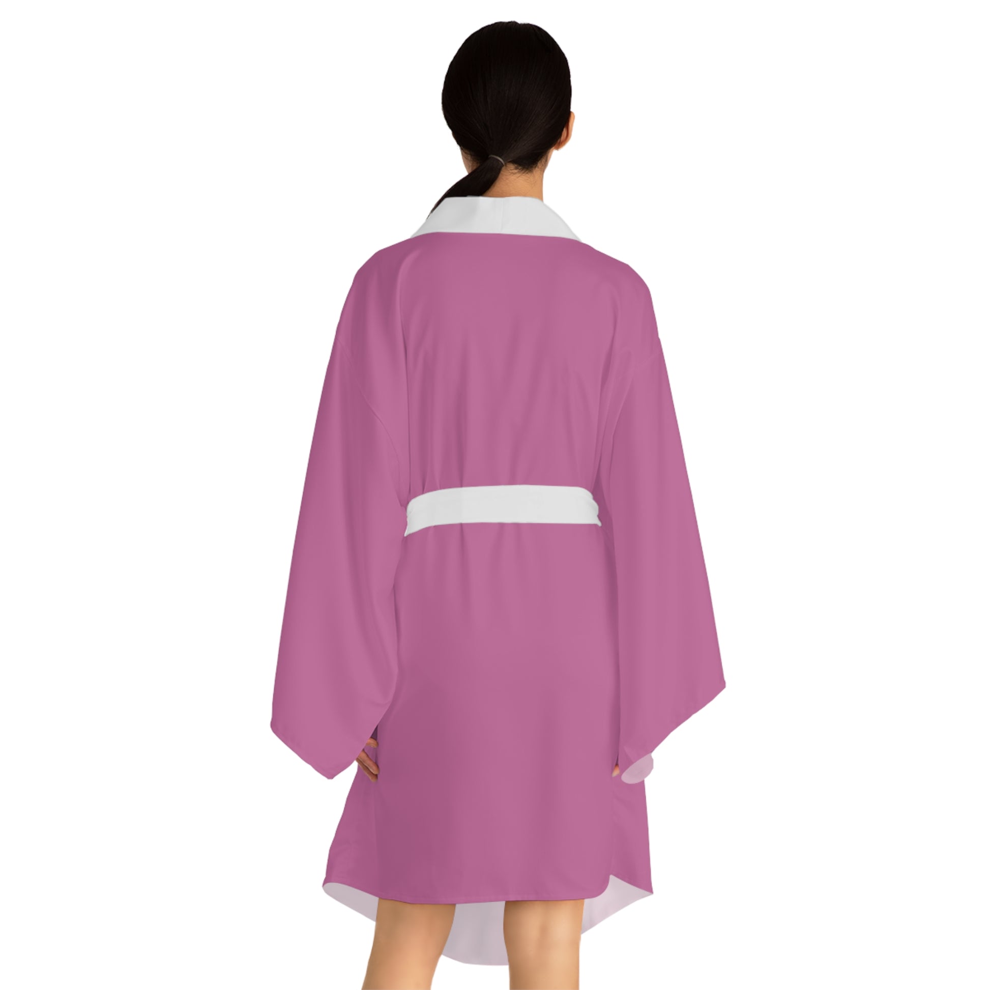 Pink Long Sleeve Kimono Robe, Cozy Loungewear, Relaxation Gift, Spa Day Attire, Self-Care Essentials, Birthday Present - THE CATCH