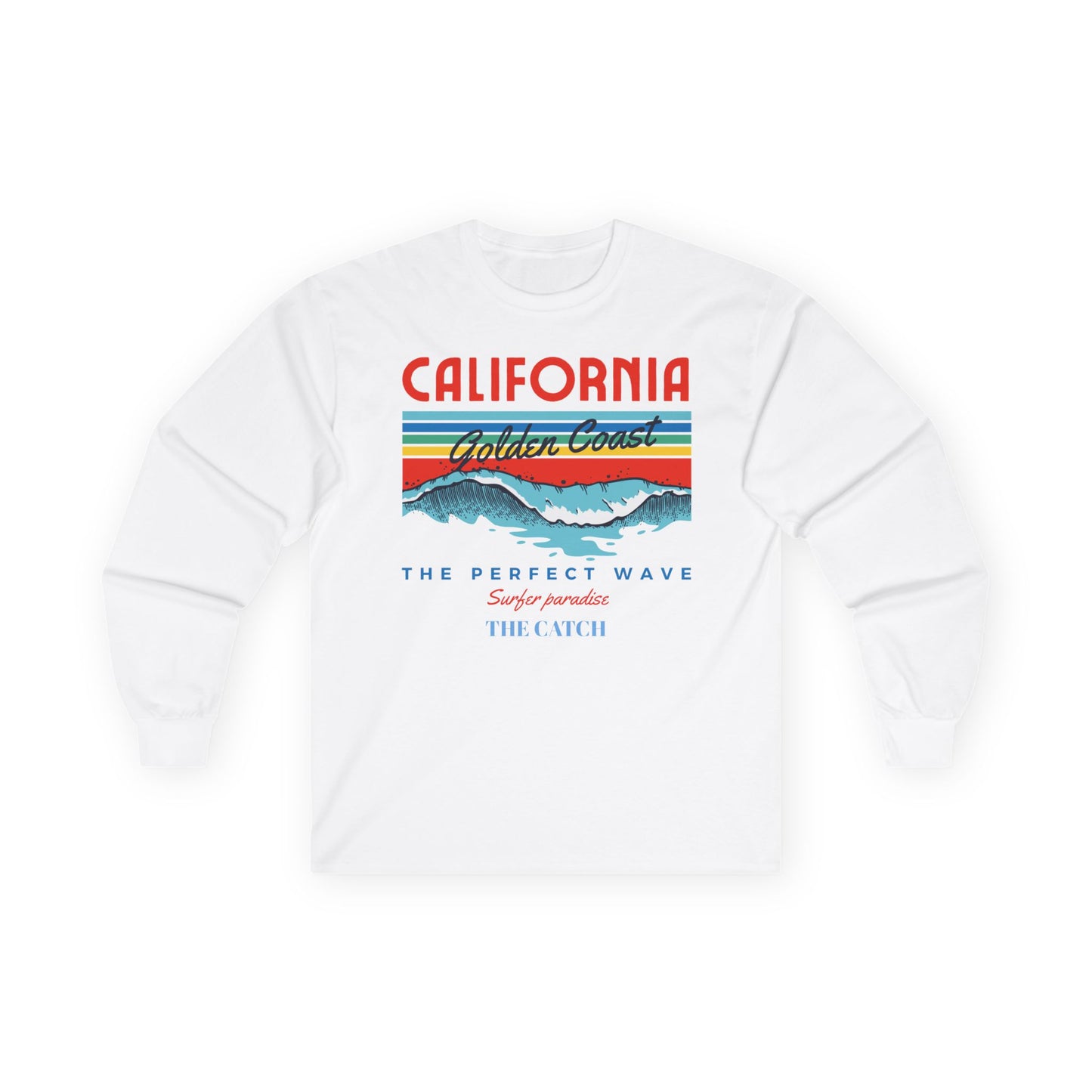 California Coast Long Sleeve Tee - Perfect Wave Design - THE CATCH