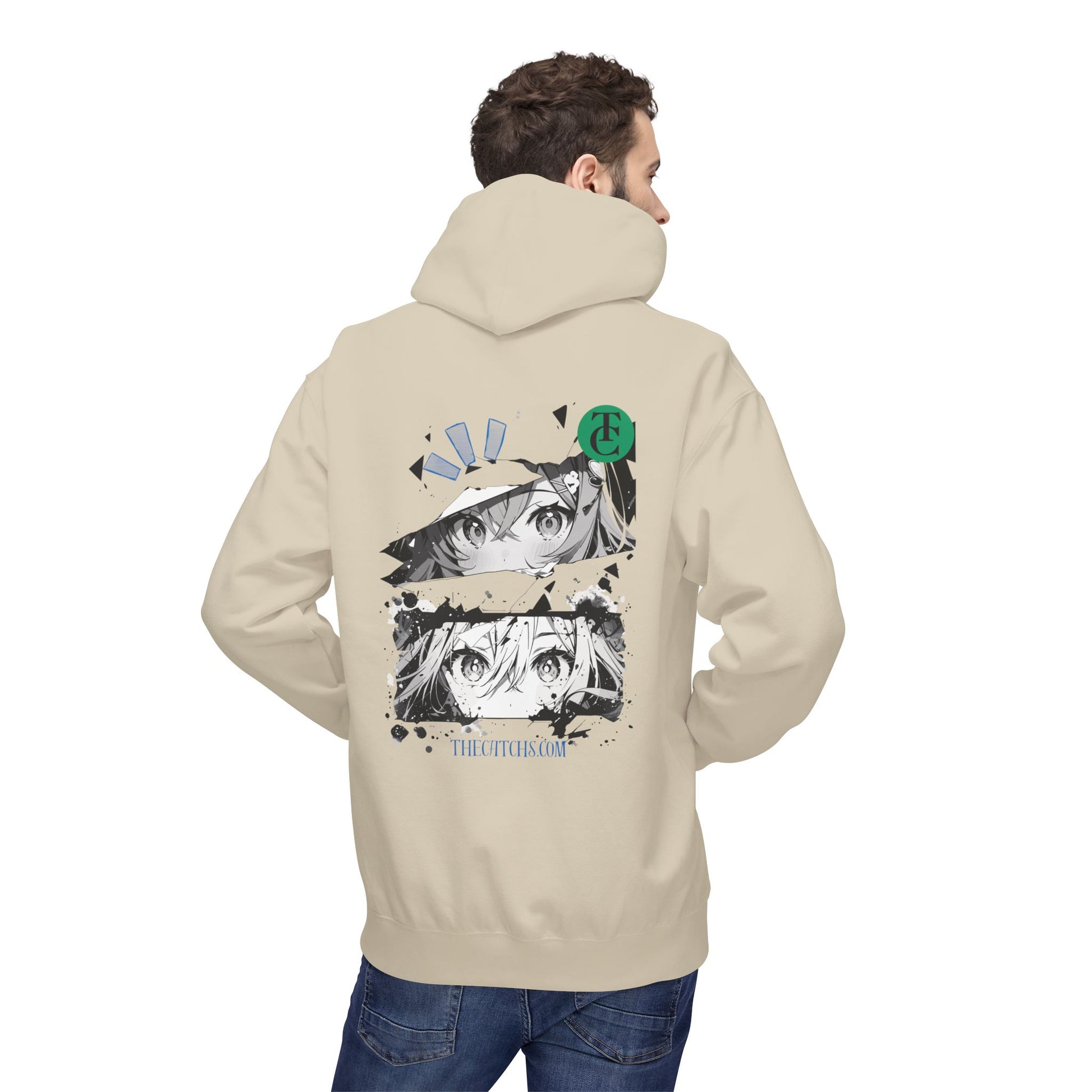 Midweight Fleece Hoodie with Eye-Catching Graphic Design - THE CATCH