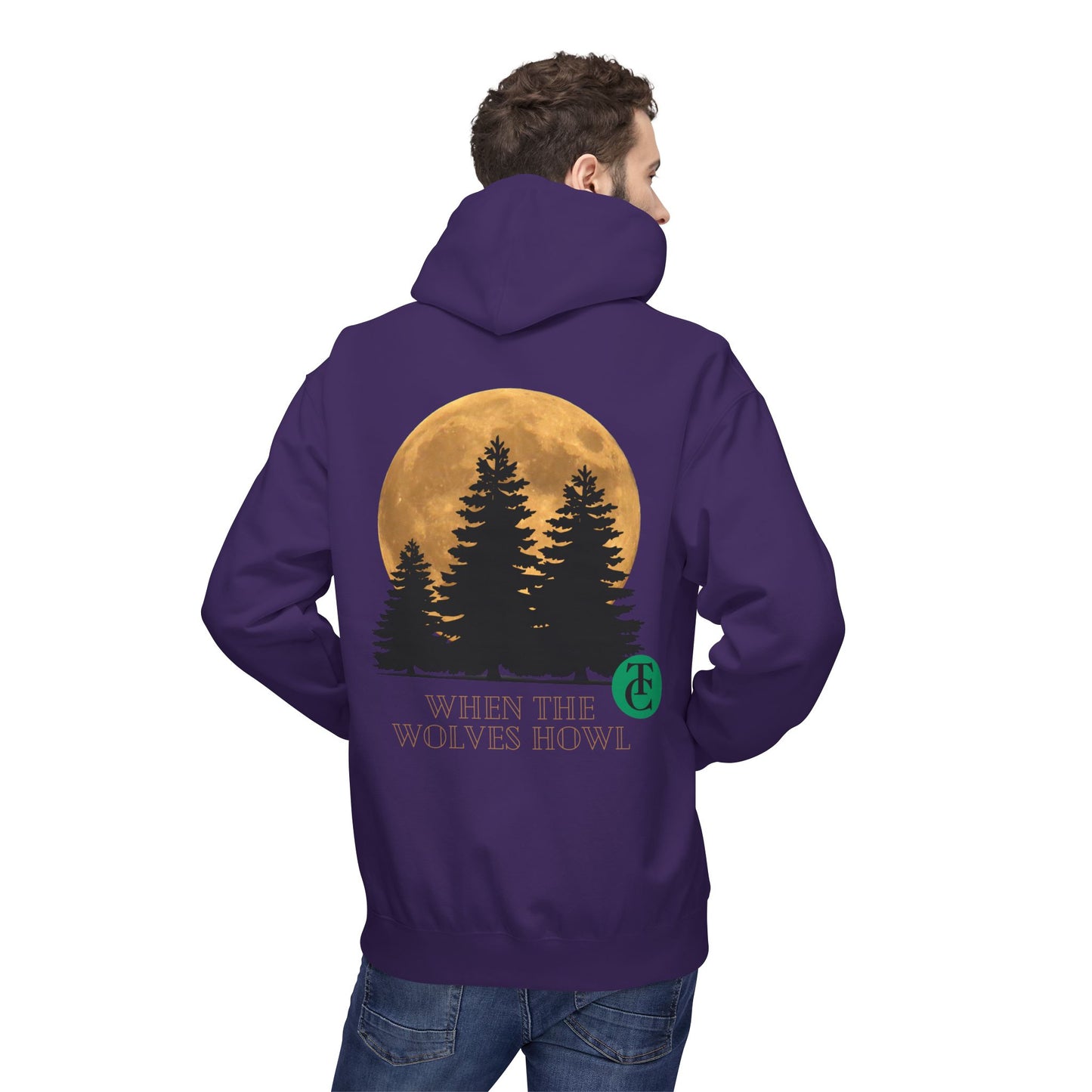 Midweight Softstyle Fleece Hoodie - 'When the Wolves Howl' Design
