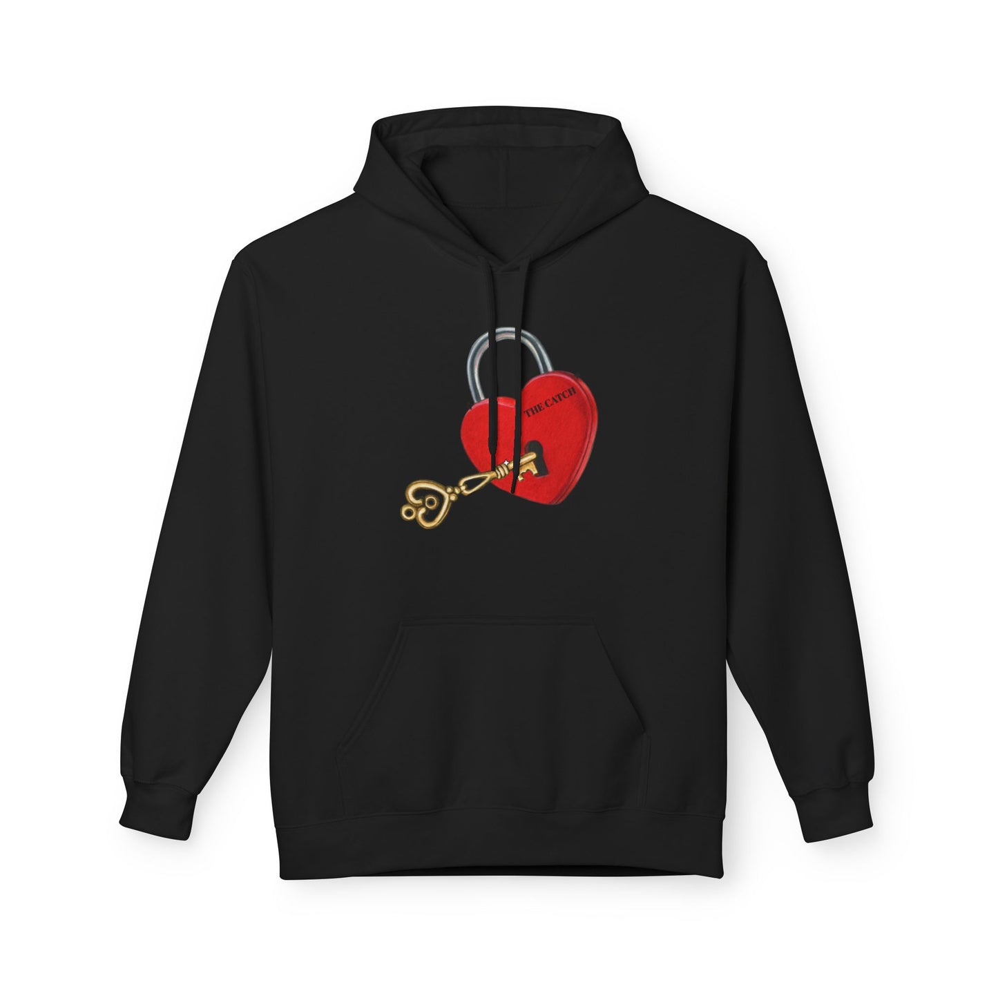 Heart Lock & Key Fleece Hoodie - Cozy Valentine’s Day Gift - THE CATCH