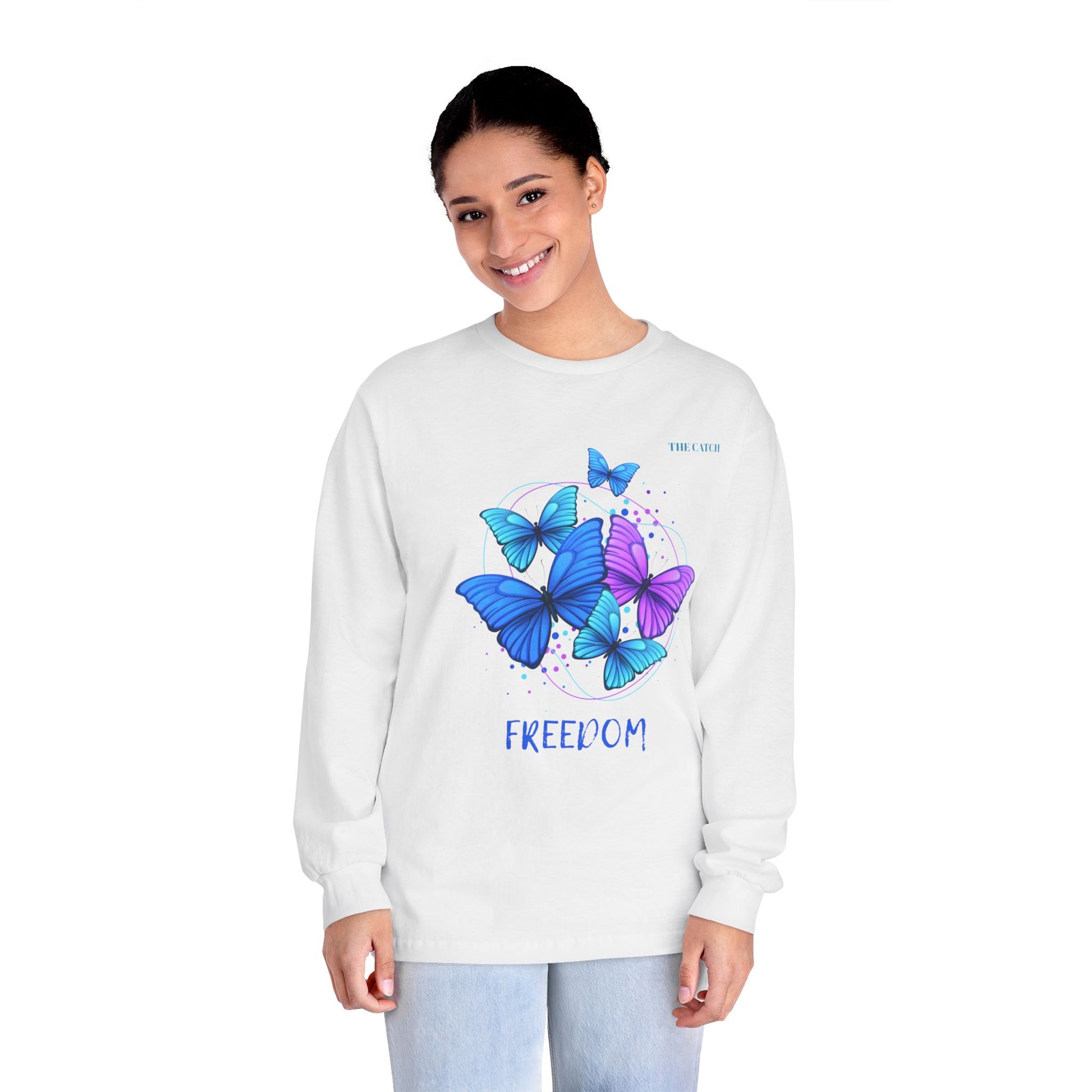 Butterfly Freedom Long Sleeve T-Shirt for All Occasions - THE CATCH