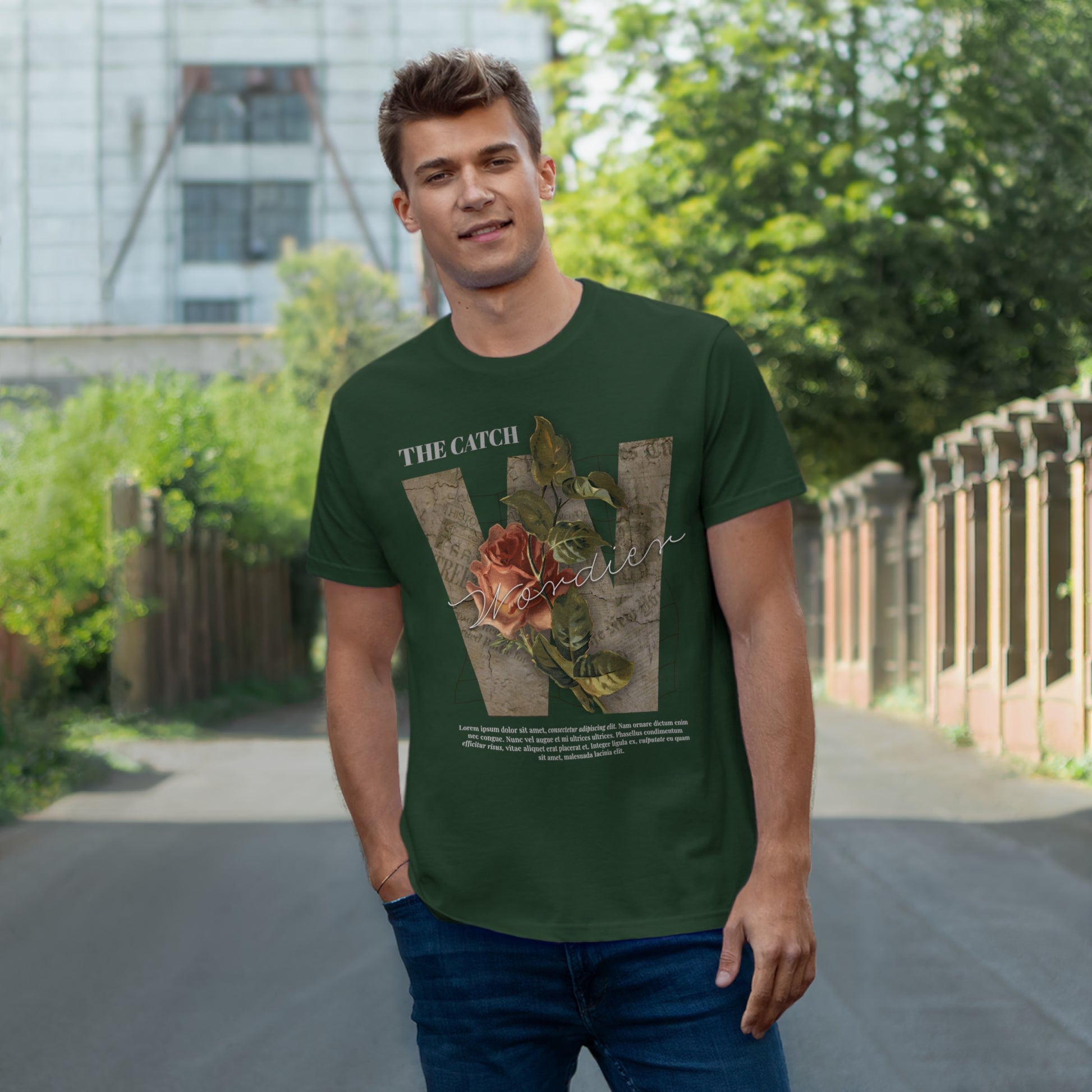 Wonder Floral Single Jersey T-Shirt - Vintage Aesthetic - THE CATCH