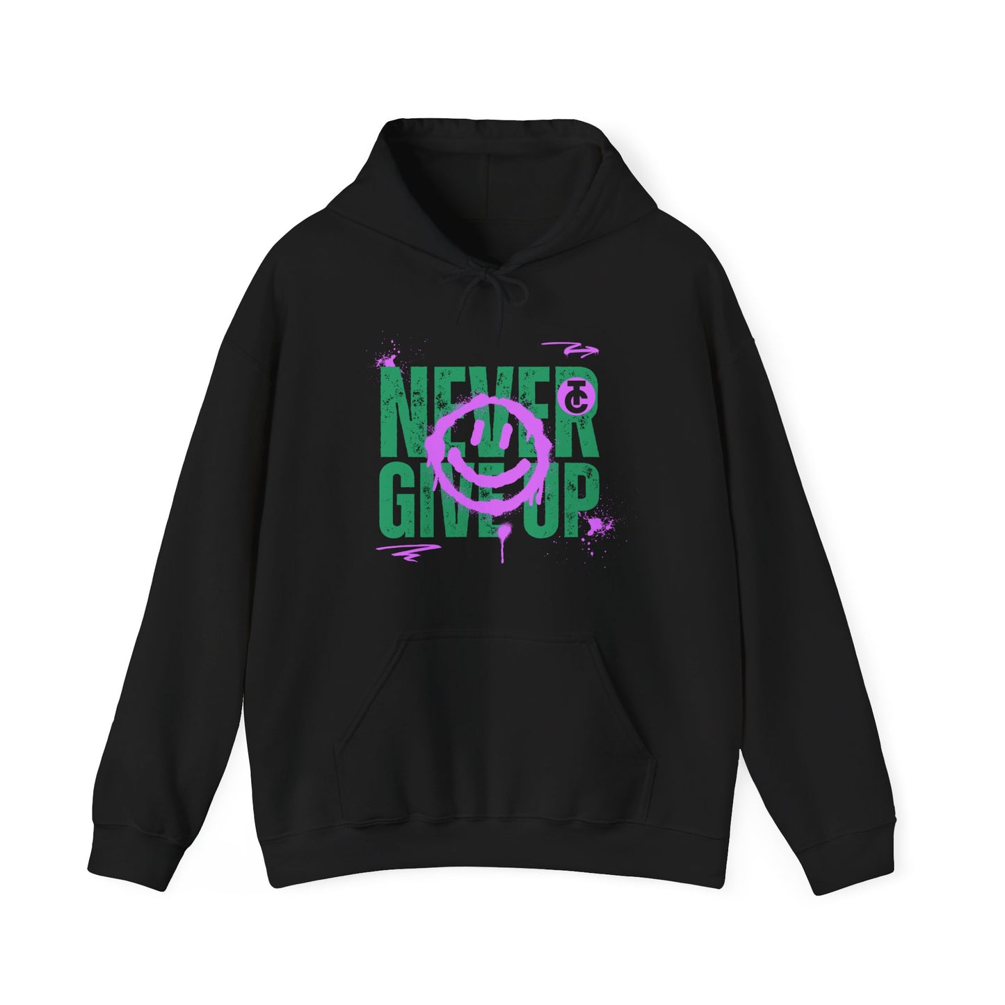 Motivational Sweatshirt - "Never Give Up" Hoodie, Cozy Gift for Friends, Inspirational Apparel, Perfect for Any Occasion - THE CATCH
