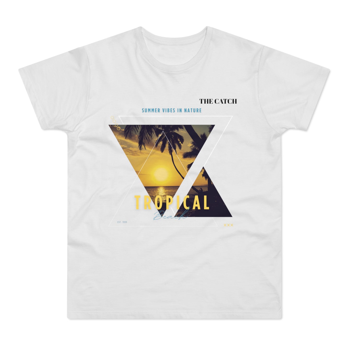 Tropical Vibes Men's T-Shirt - Summer Nature Graphic Tee - THE CATCH