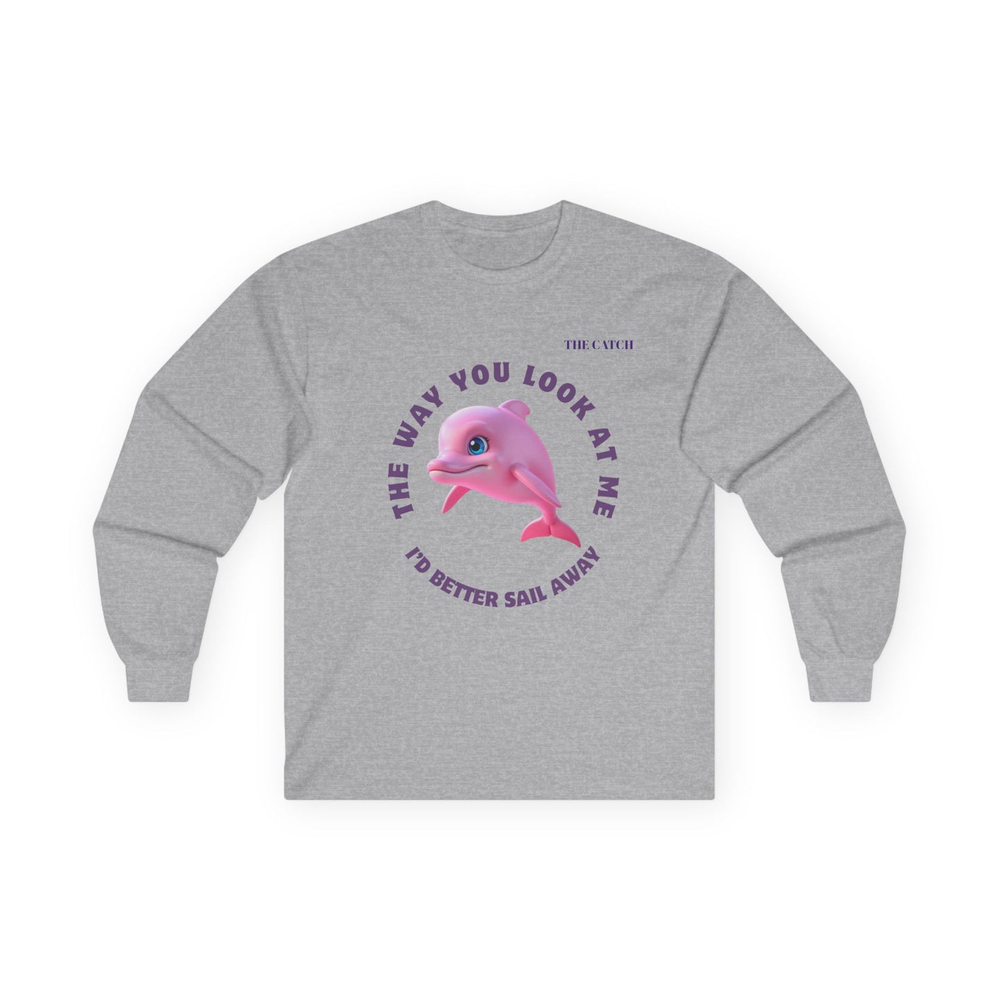 Whimsical Dolphin Long Sleeve Tee - Perfect for Nautical Lovers - THE CATCH