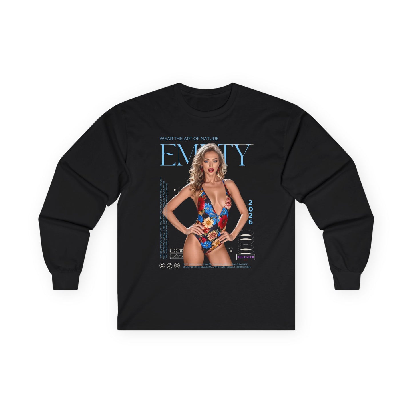 Embody Your Style: Ultra Cotton Long Sleeve Tee with Fashion Graphic - THE CATCH