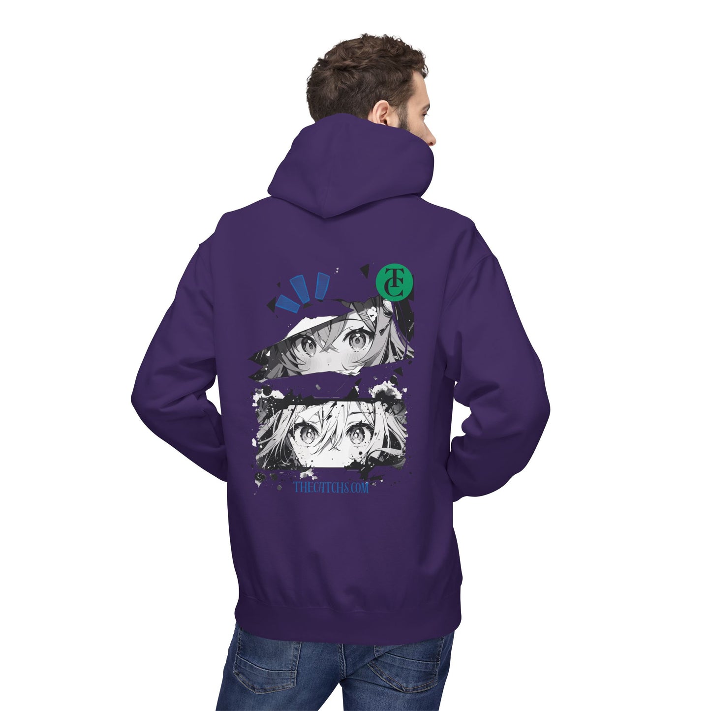 Midweight Fleece Hoodie with Eye-Catching Graphic Design