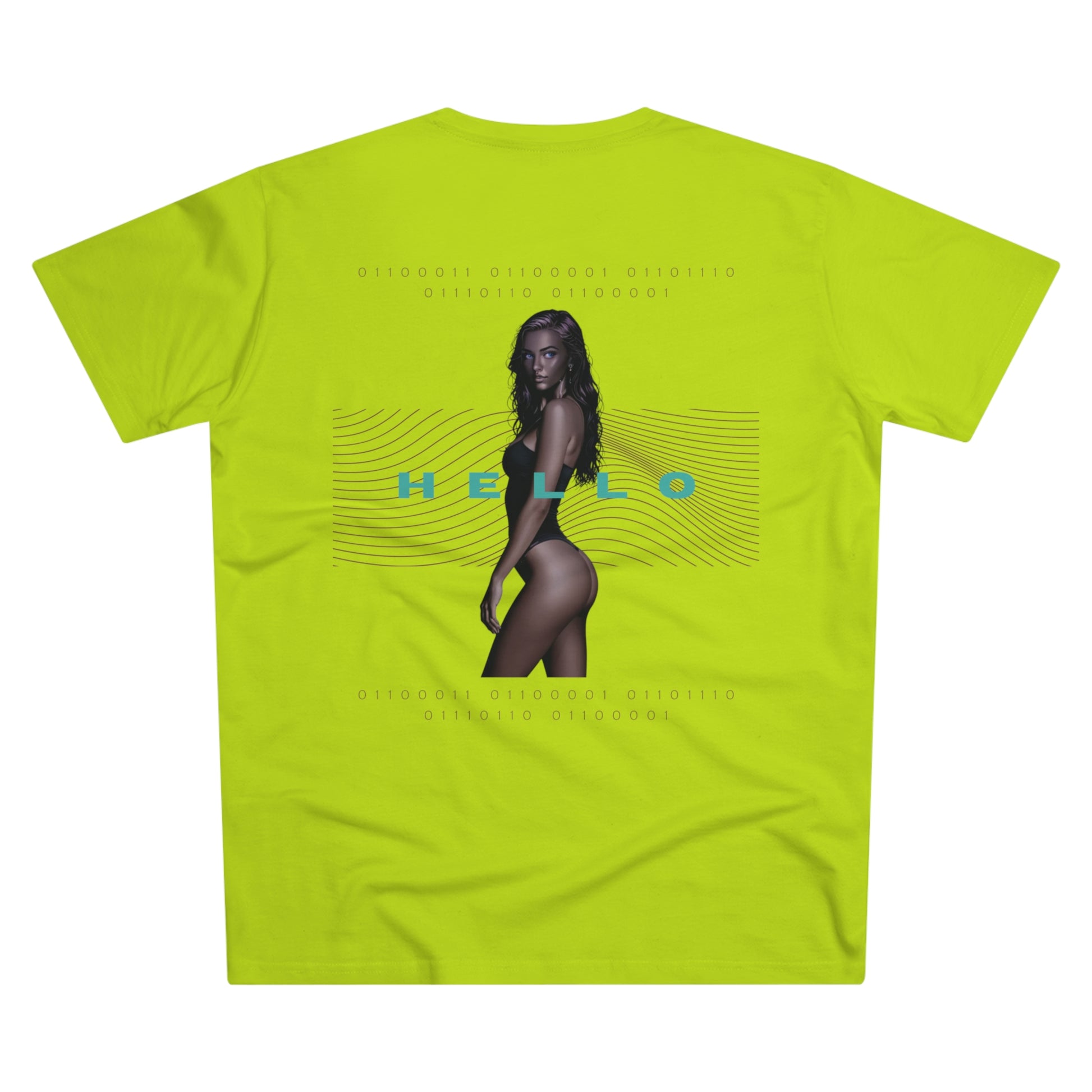 Trendy Men's Modern-fit Tee - 'The Catch' & 'Hello' Graphic Design - THE CATCH
