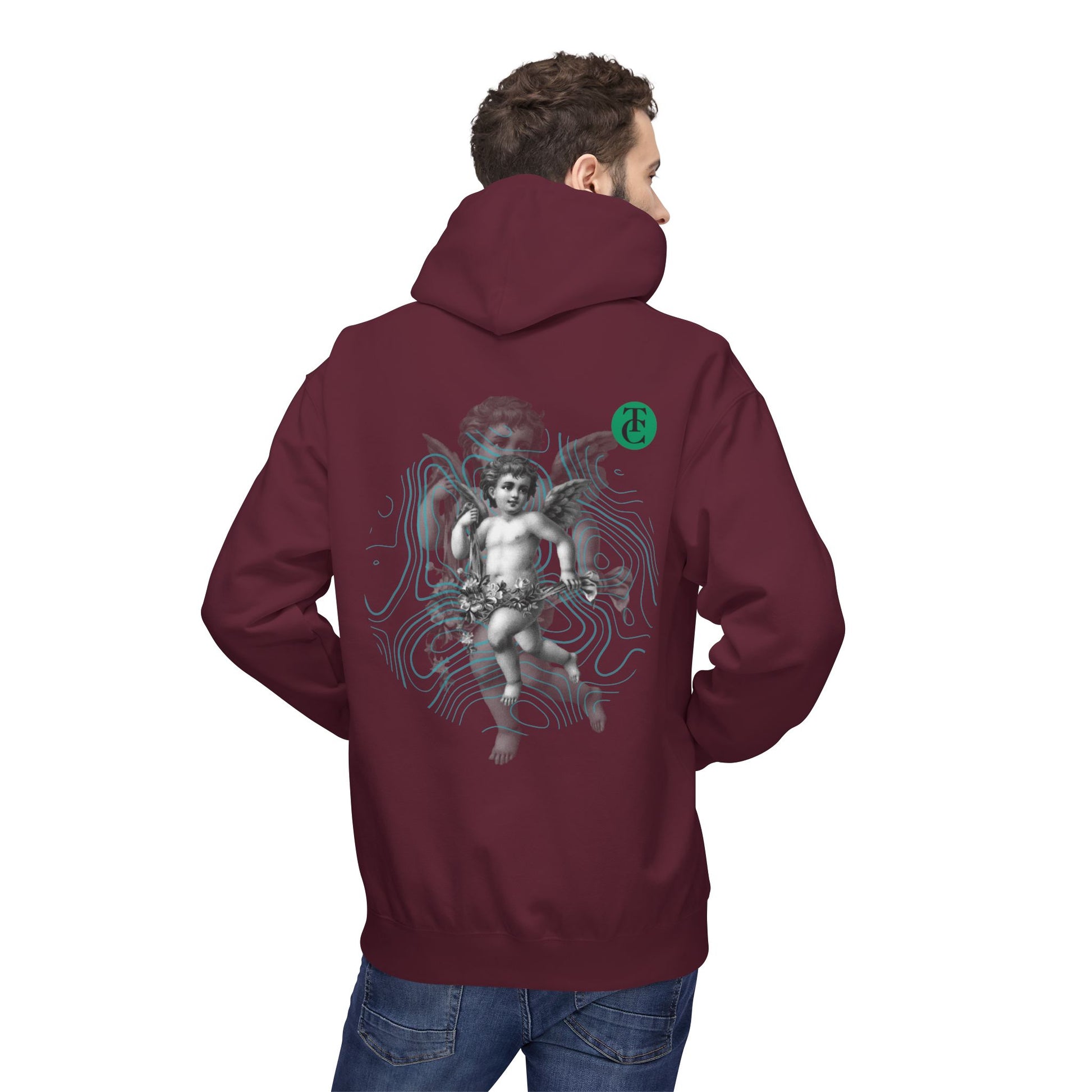 Fleece Hoodie with Cupid Design - Softstyle, Comfortable, Perfect for Casual Wear - THE CATCH