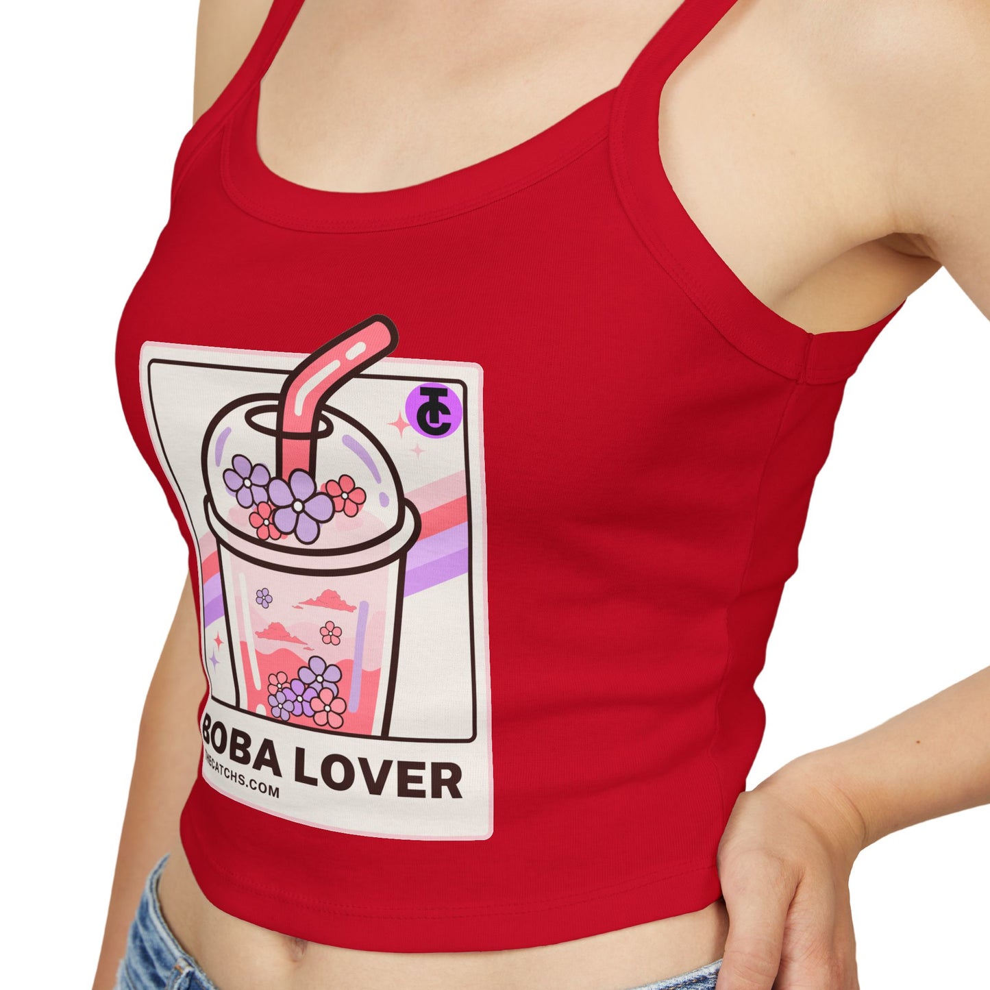 Boba Lover Women's Spaghetti Strap Tank Top | Cute Summer Top, Bubble Tea Apparel, Gift for Boba Fans, Casual Wear, Hot Weather Style