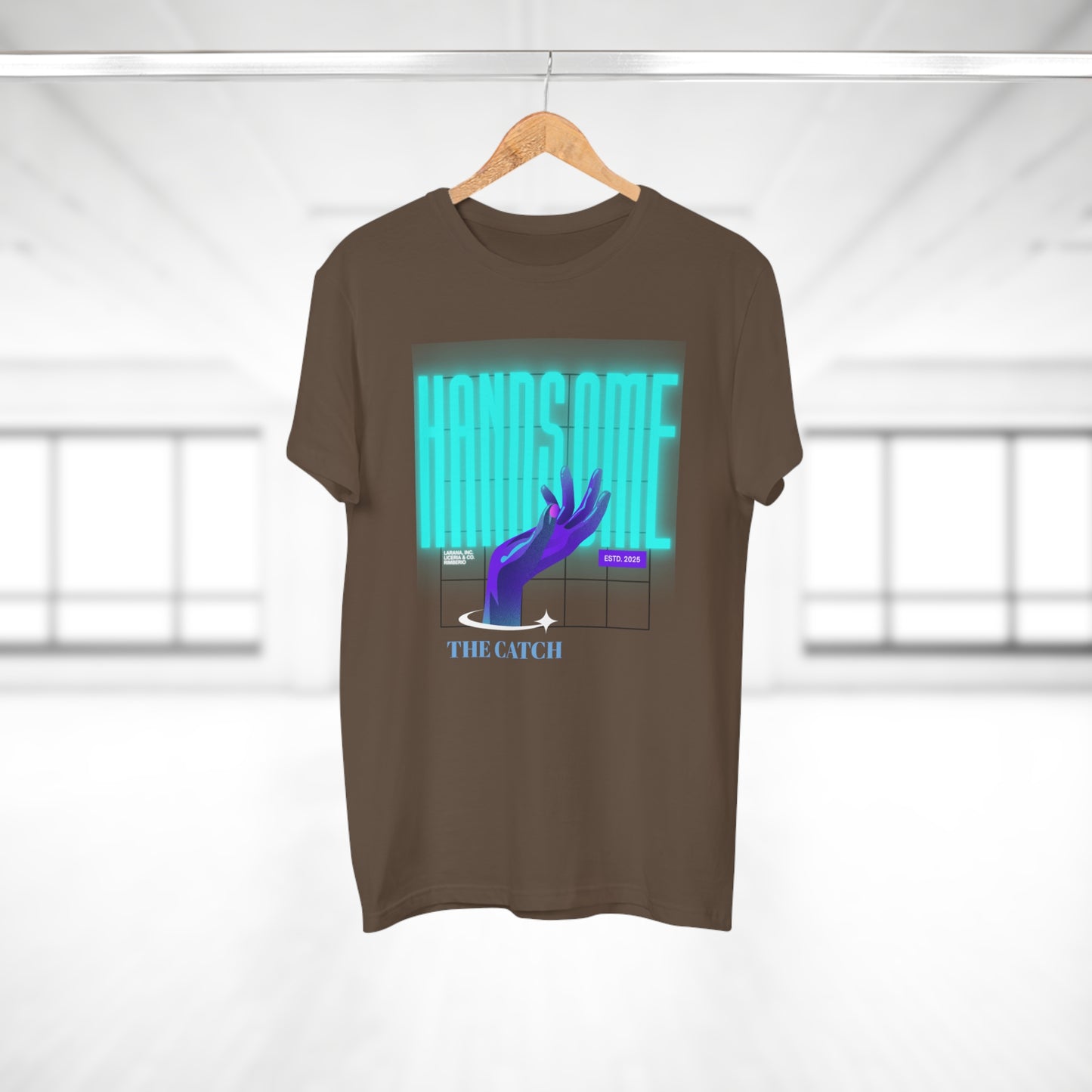 Stylish Graphic Tee for Men - 'Handsome' Design - THE CATCH