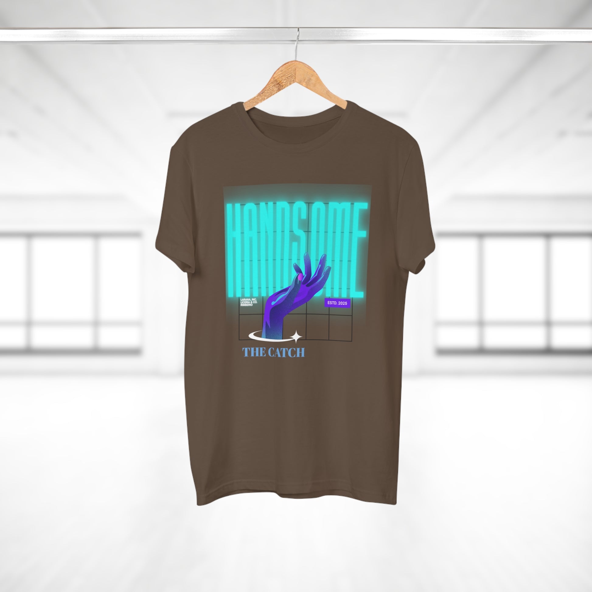 Stylish Graphic Tee for Men - 'Handsome' Design - THE CATCH