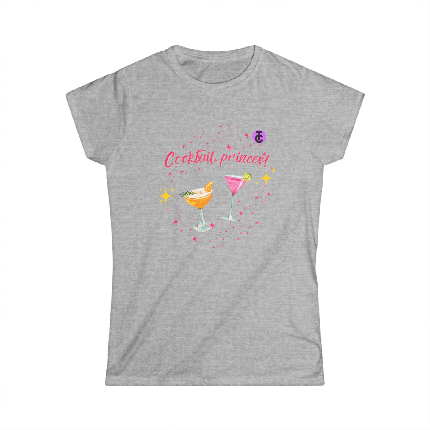Cocktail Princess Women's Softstyle Tee | Cute Summer Shirt, Party Tee, Gift for Her, Birthday T-Shirt, Girls Night Out Outfit - THE CATCH