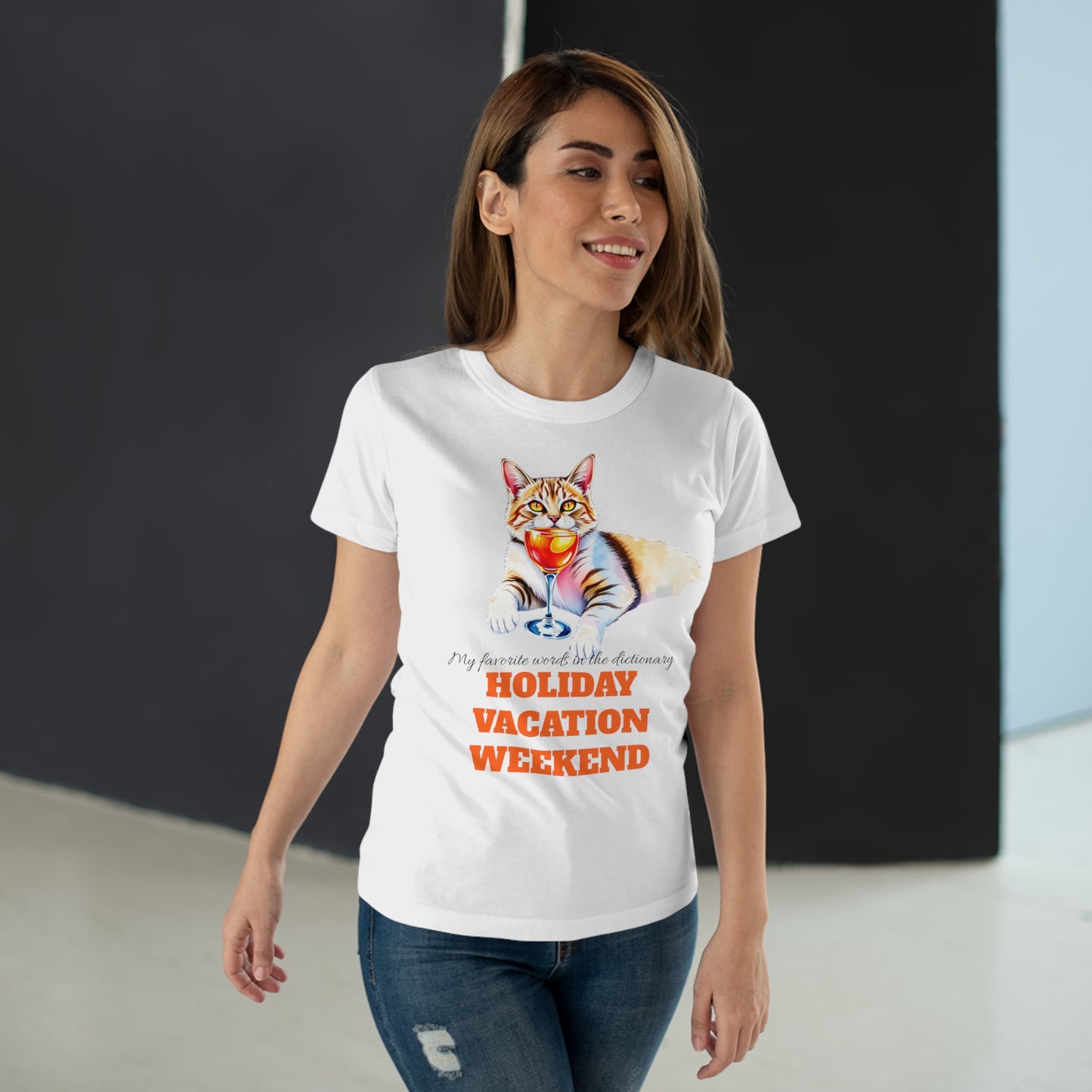 Cat Lover's Holiday Vacation T-Shirt
