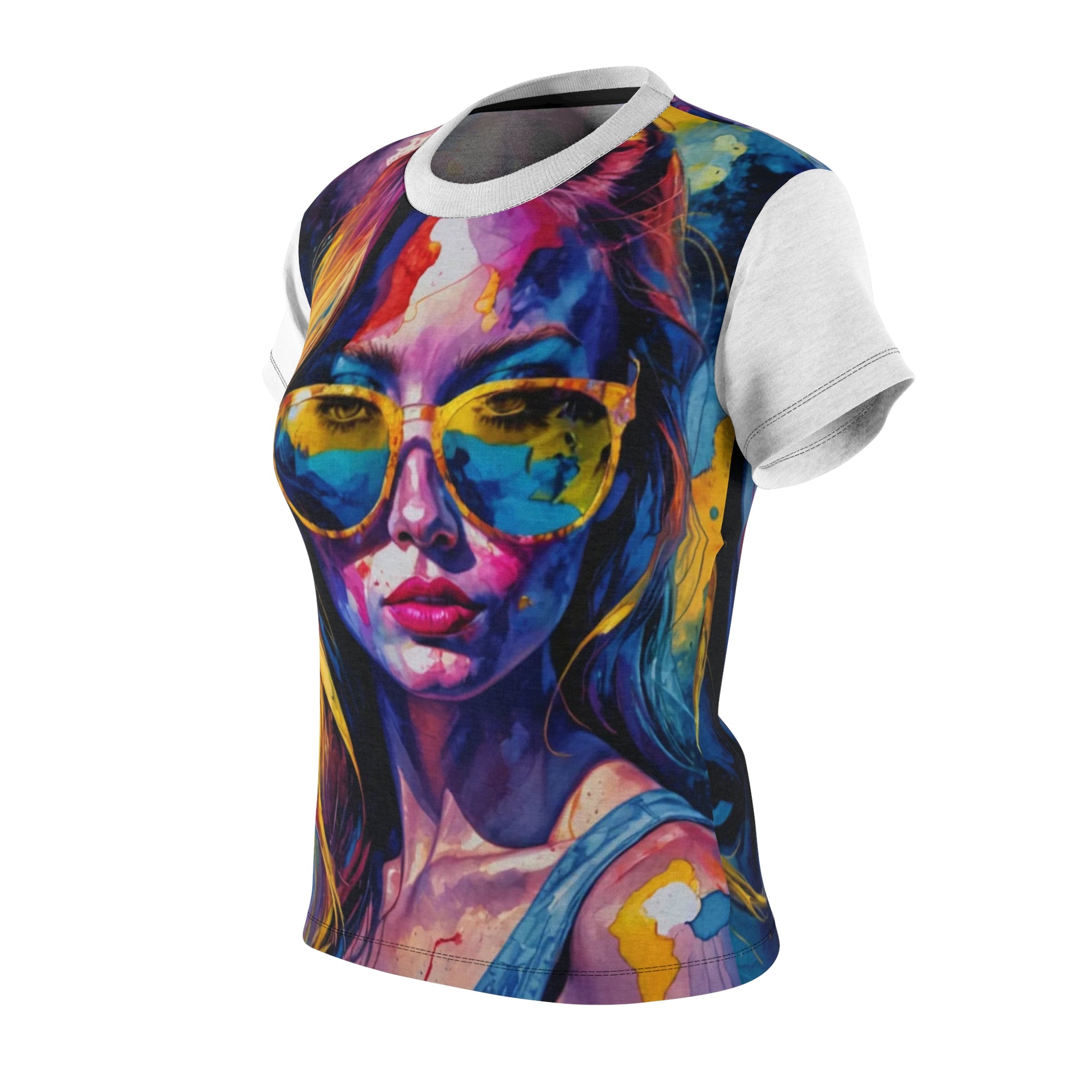 Vibrant Art Print Women&#039;s T-Shirt - Colorful Graphic Tee for Trendsetters - THE CATCH