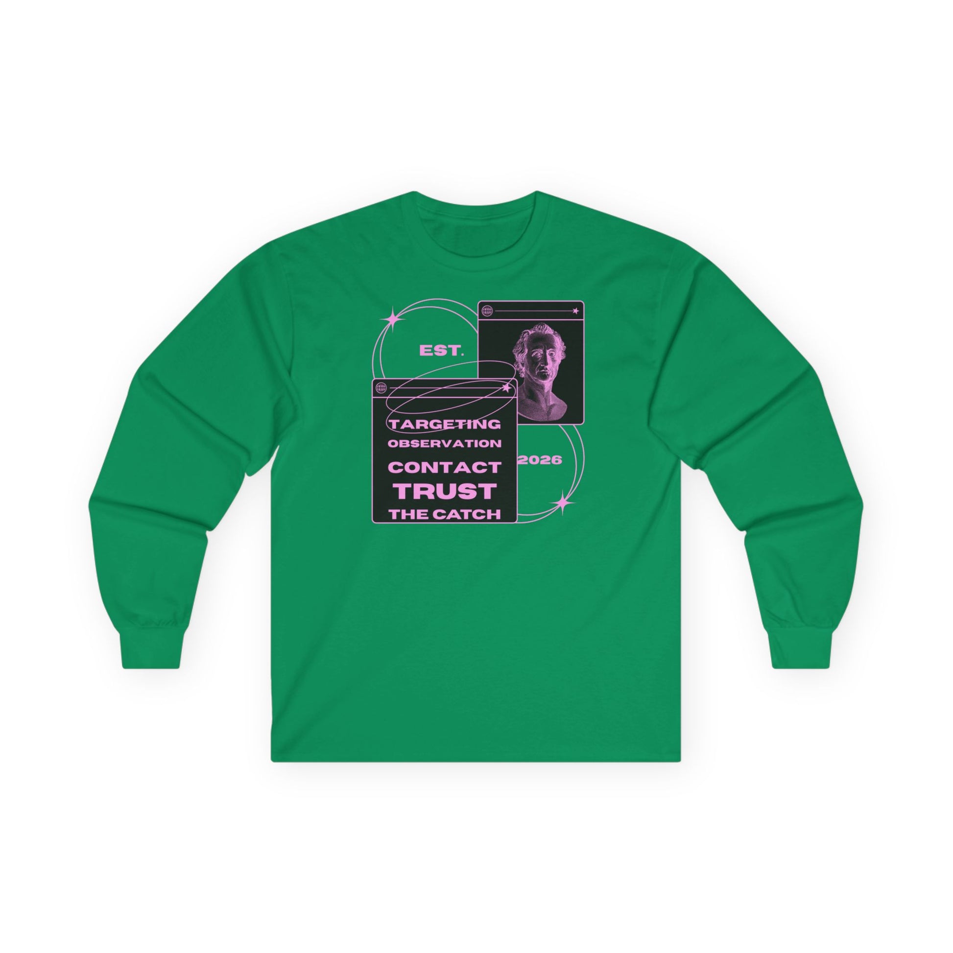 Retro Graphic Long Sleeve Tee - Trust the Catch - Ideal for Casual Outings & Events - THE CATCH