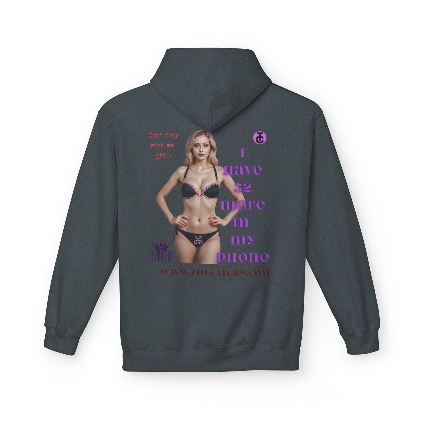 Trendy  Fleece Hoodie for Everyday Style | Casual Wear, Gift for Her, Graphic Hooded Sweatshirt, Unique Fashion Statement