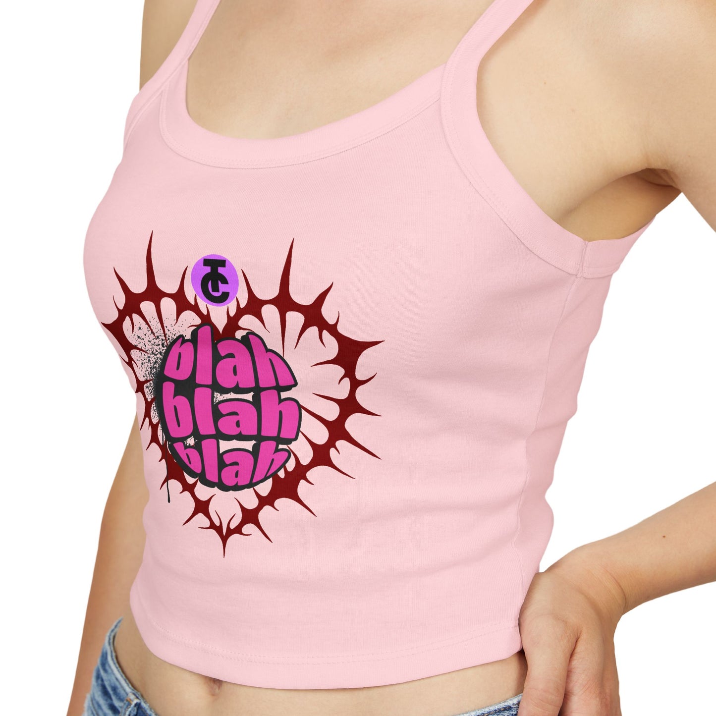 Bold Graphic Spaghetti Strap Tank Top, Summer Top, Festival Wear, Casual Chic, Heart Design, Edgy Tank, Gift Idea