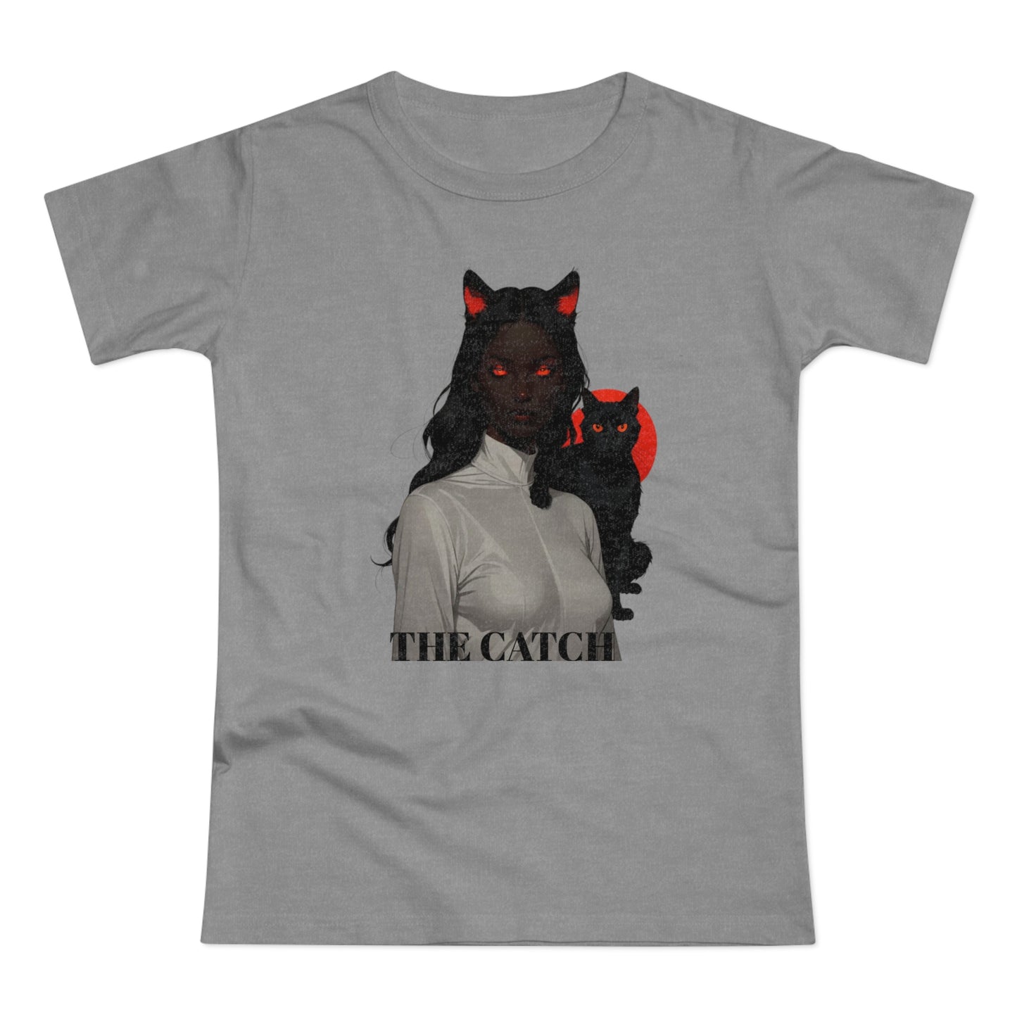 The Catch Women's T-Shirt - Stylish Cat-Themed Graphic Tee for Cat Lovers - THE CATCH