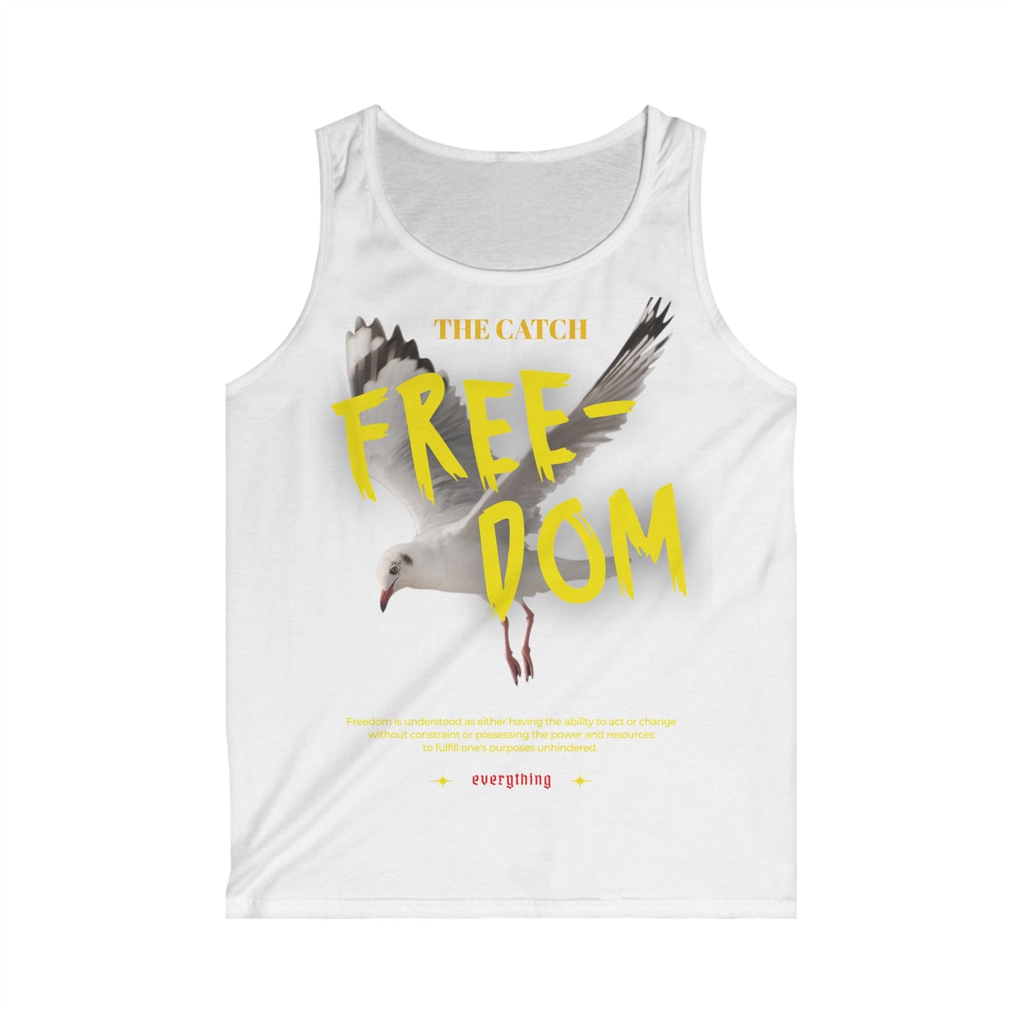 Men's Softstyle Tank Top - Freedom Catch Graphic Tee