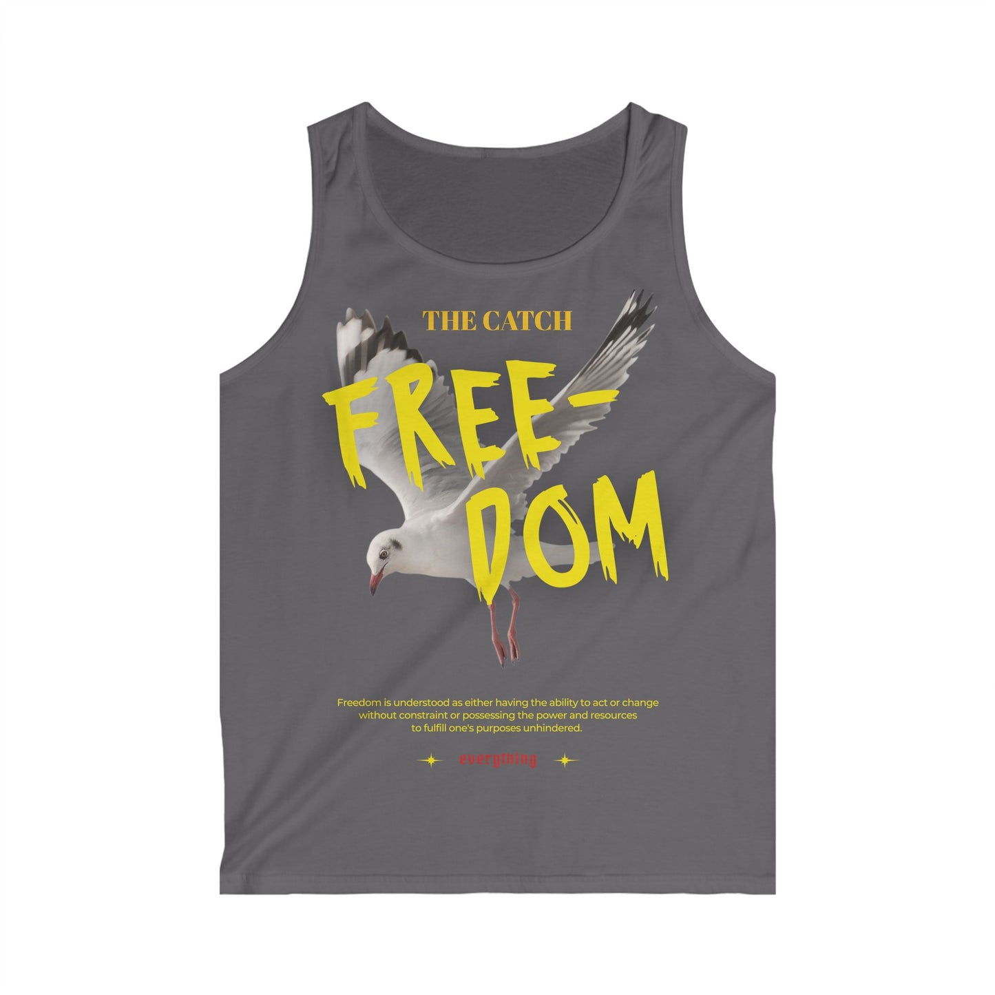Men's Softstyle Tank Top - Freedom Catch Graphic Tee